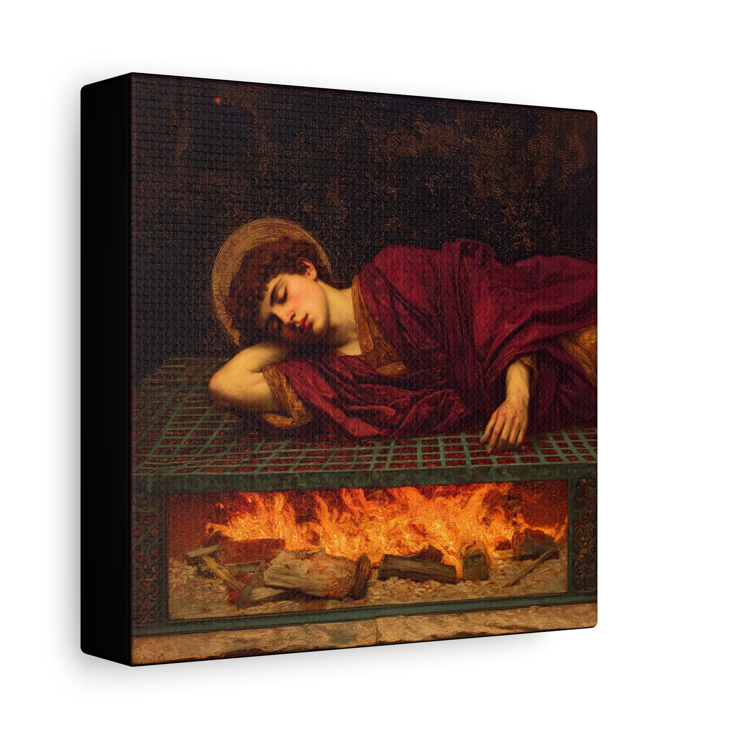 Saint Lawrence - Museum Wrapped Canvas - Sanctified Souls Print - Religious Art for your Home - Catholic Patron Saint Art
