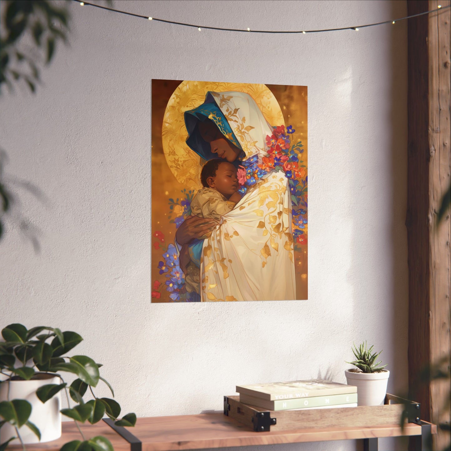 Divine Radiance- Our Lady of Kibeho's Blessing - Sanctified Souls Print - Multiple Sizes - Premium Posters - Catholic Art - Christian