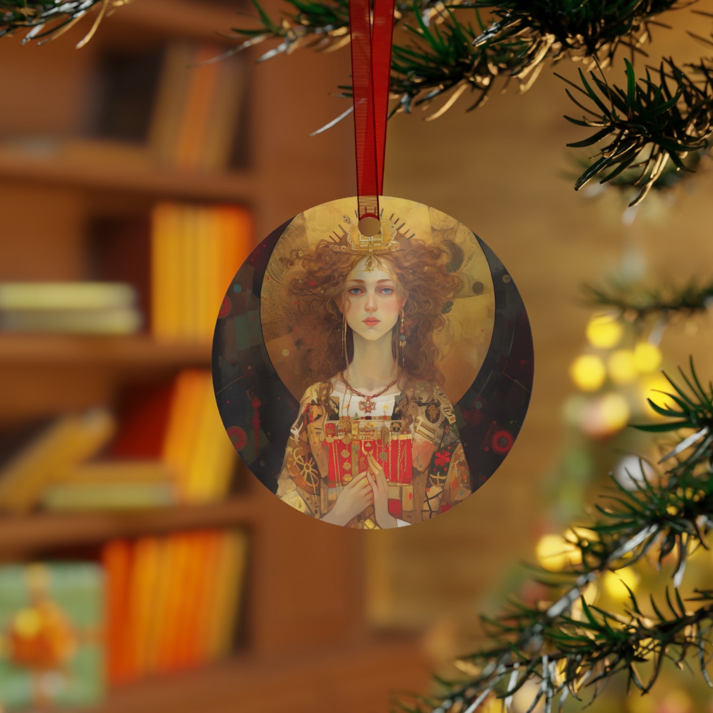 Saint Ursula - Religious Holiday Christmas Ornament and Keepsake - Double sided Keepsake Religious Ornament
