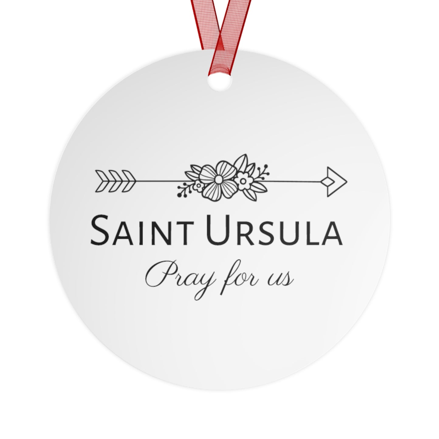 Saint Ursula - Religious Holiday Christmas Ornament and Keepsake - Double sided Keepsake Religious Ornament