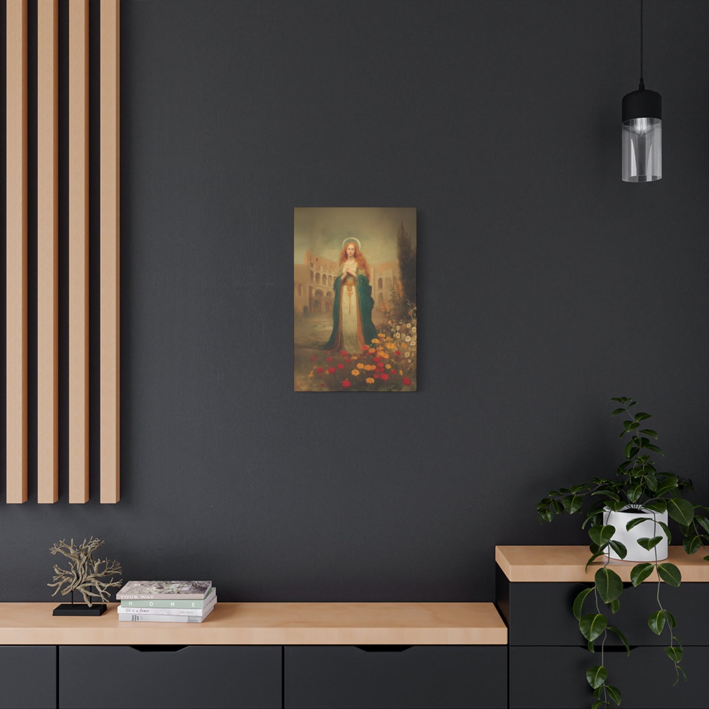 Saint Justina - Multiple Sizes - Catholic Home art - Museum Wrapped Canvas - Sanctified Souls Print - Catholic Martyr Art