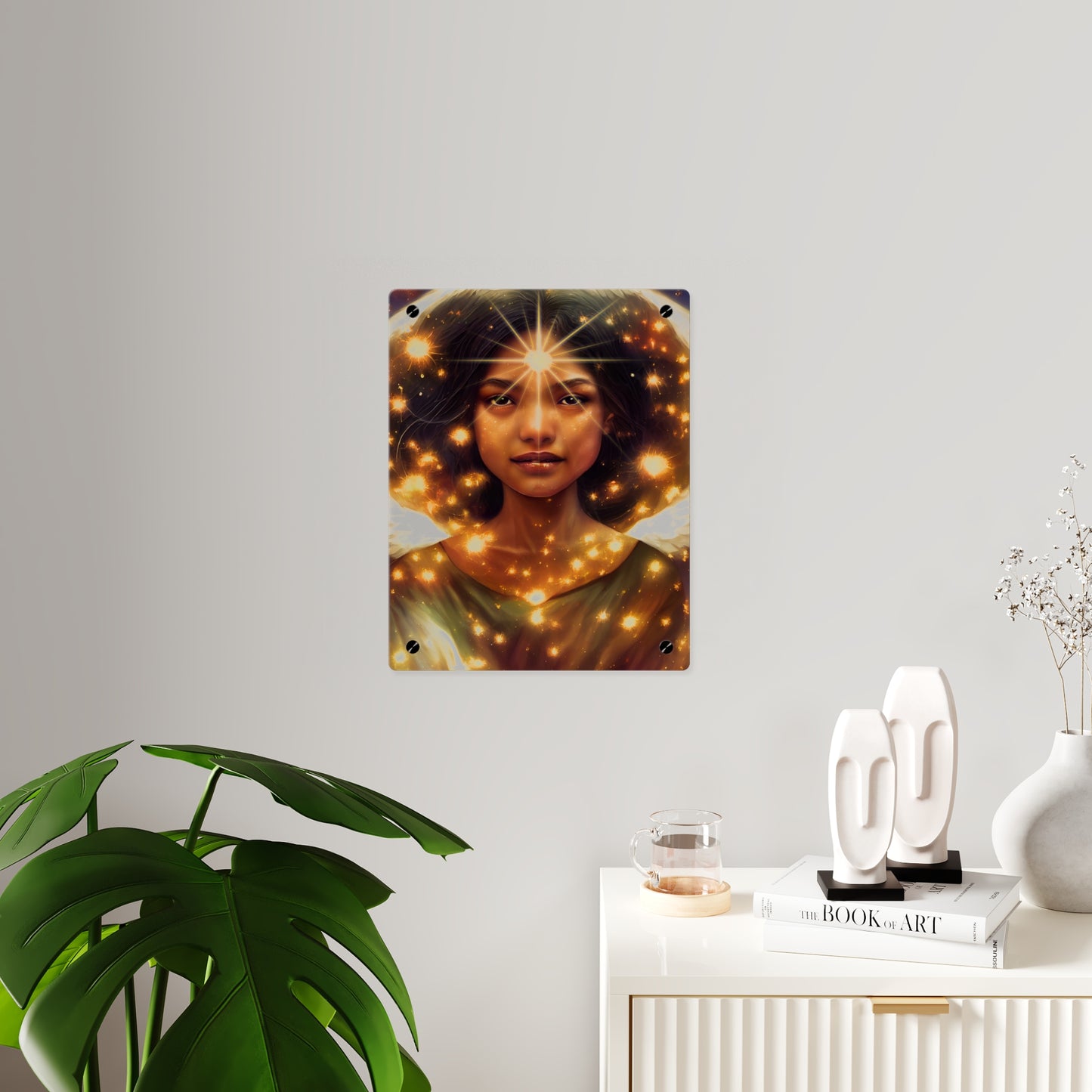 Uriel Acrylic Wall Art Panel - Ready to Hang Acrylic Print - Guardian Angel Art - Divine Magic Angel Oracle Art - Spiritual based work