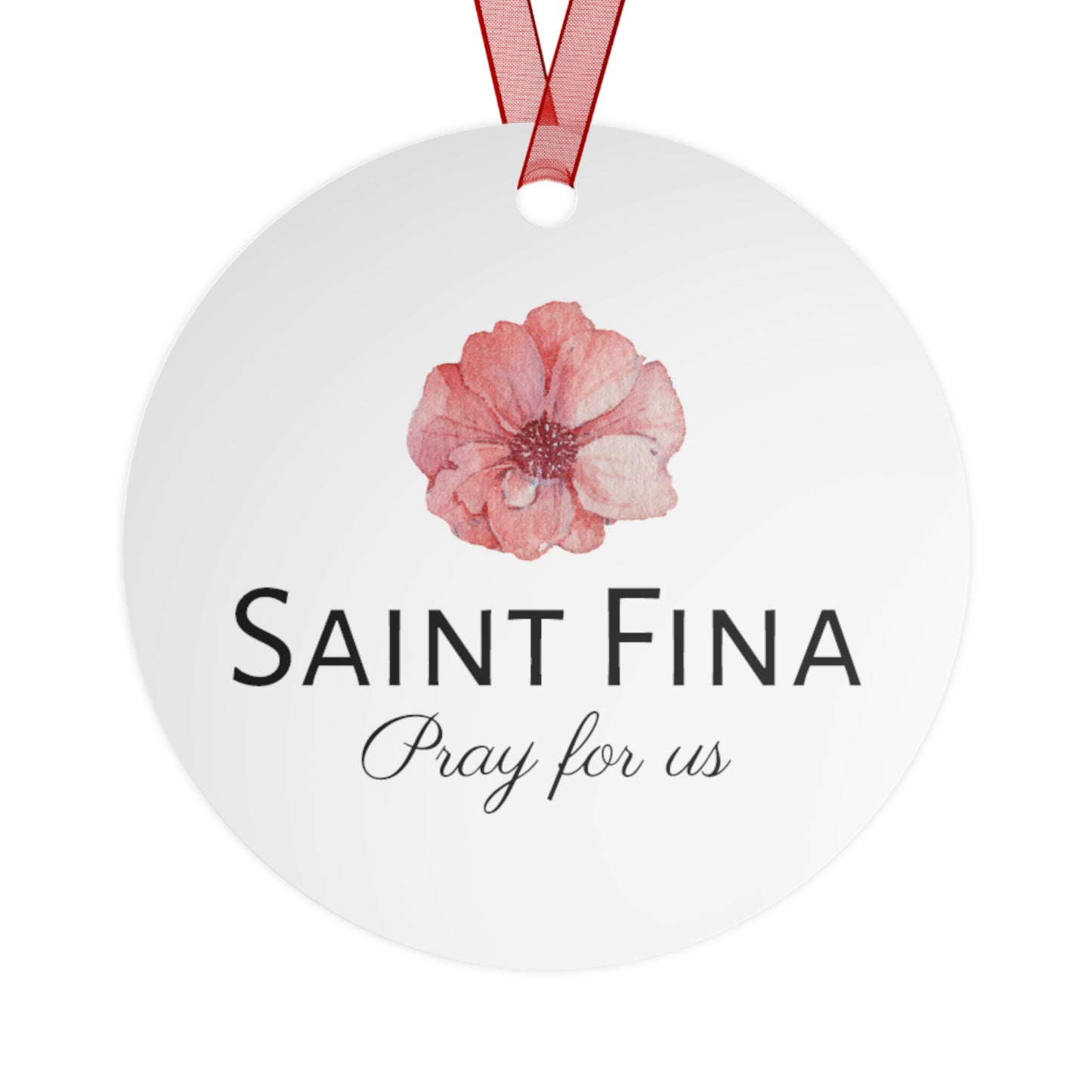 Saint Fina Portrait Ornament - Religious Holiday Christmas Ornament and Keepsake - Double sided Keepsake Religious Ornament