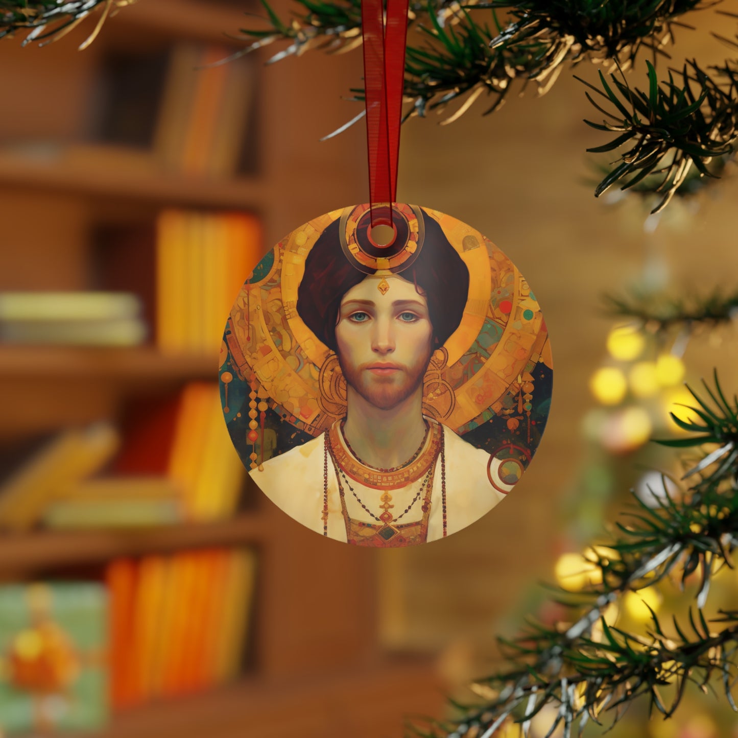 Saint Abdiesus Metal Ornament - Religious Holiday Christmas Ornament and Keepsake - Double sided Keepsake Religious Ornament