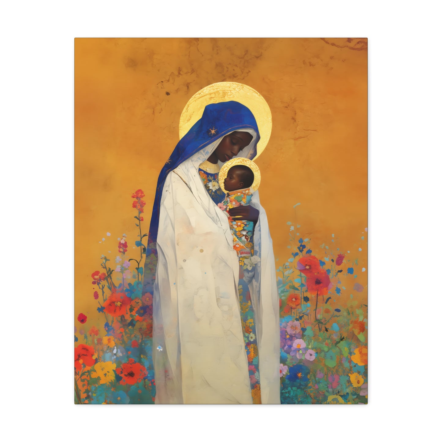 The Divine Embrace- Our Lady of Kibeho's Love - Museum Wrapped Canvas - Print - Religious Art for your Home - Christian print - Religious