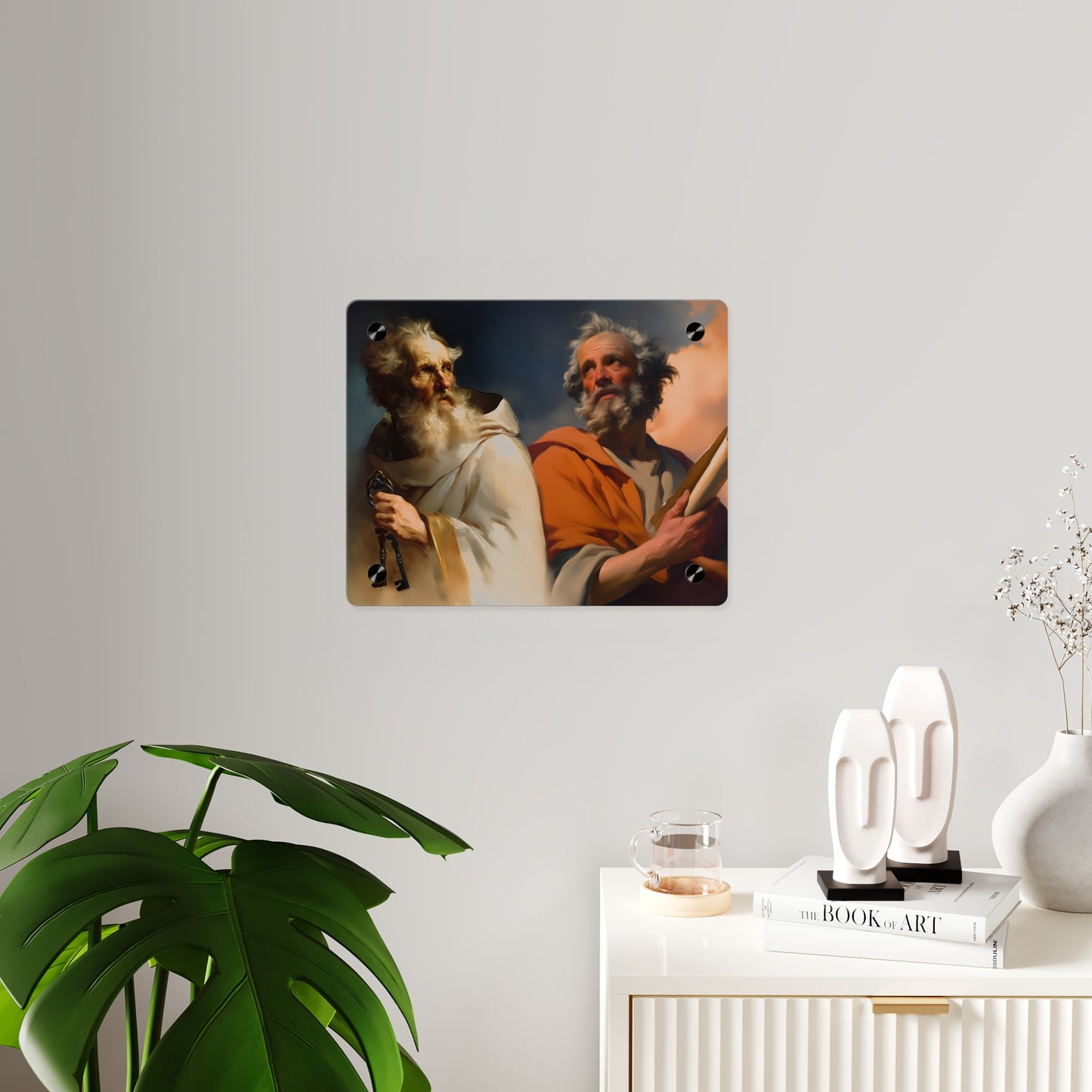 Saint Peter and Saint Paul Acrylic Wall Art Panel - Ready to Hang Acrylic Print - Apostle Art - Catholic Saint Art