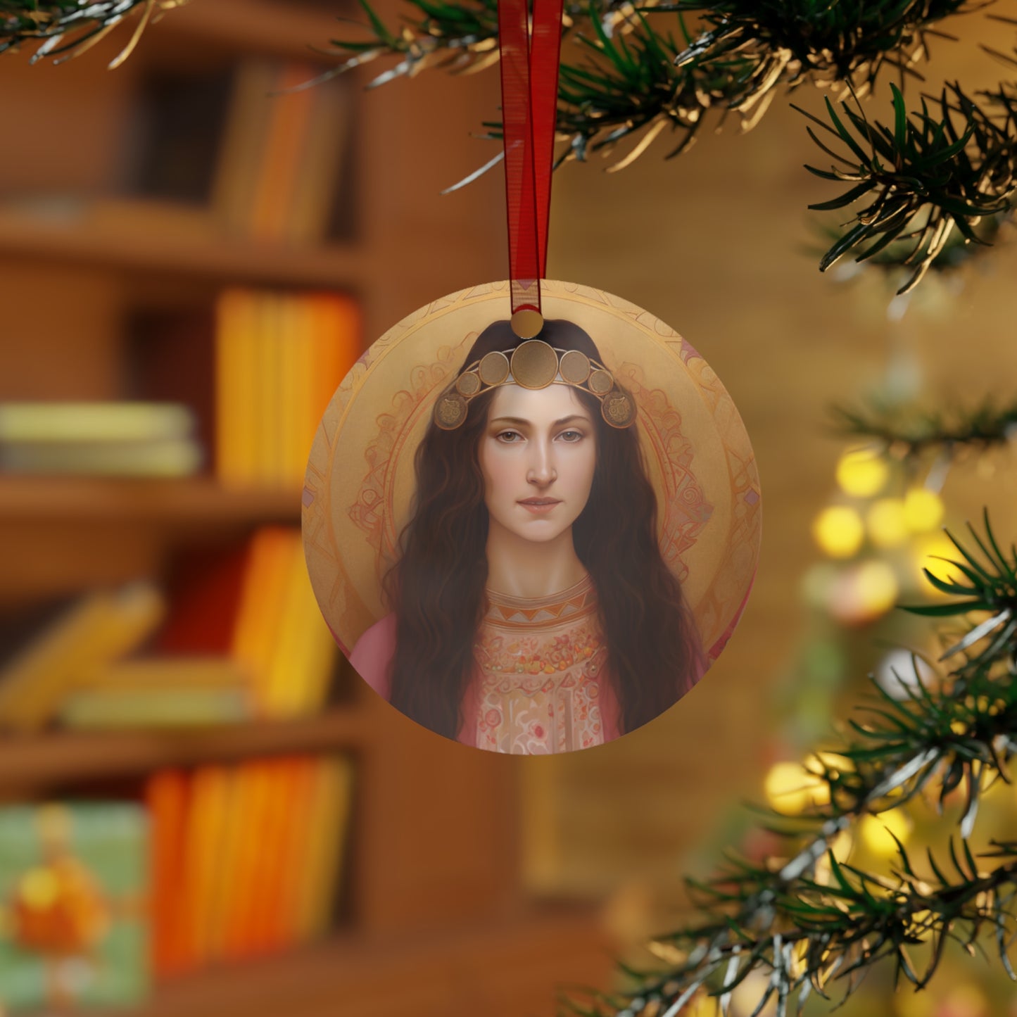Saint Apollonia Ornament - Religious Holiday Christmas Ornament and Keepsake - Double sided Keepsake Religious Ornament