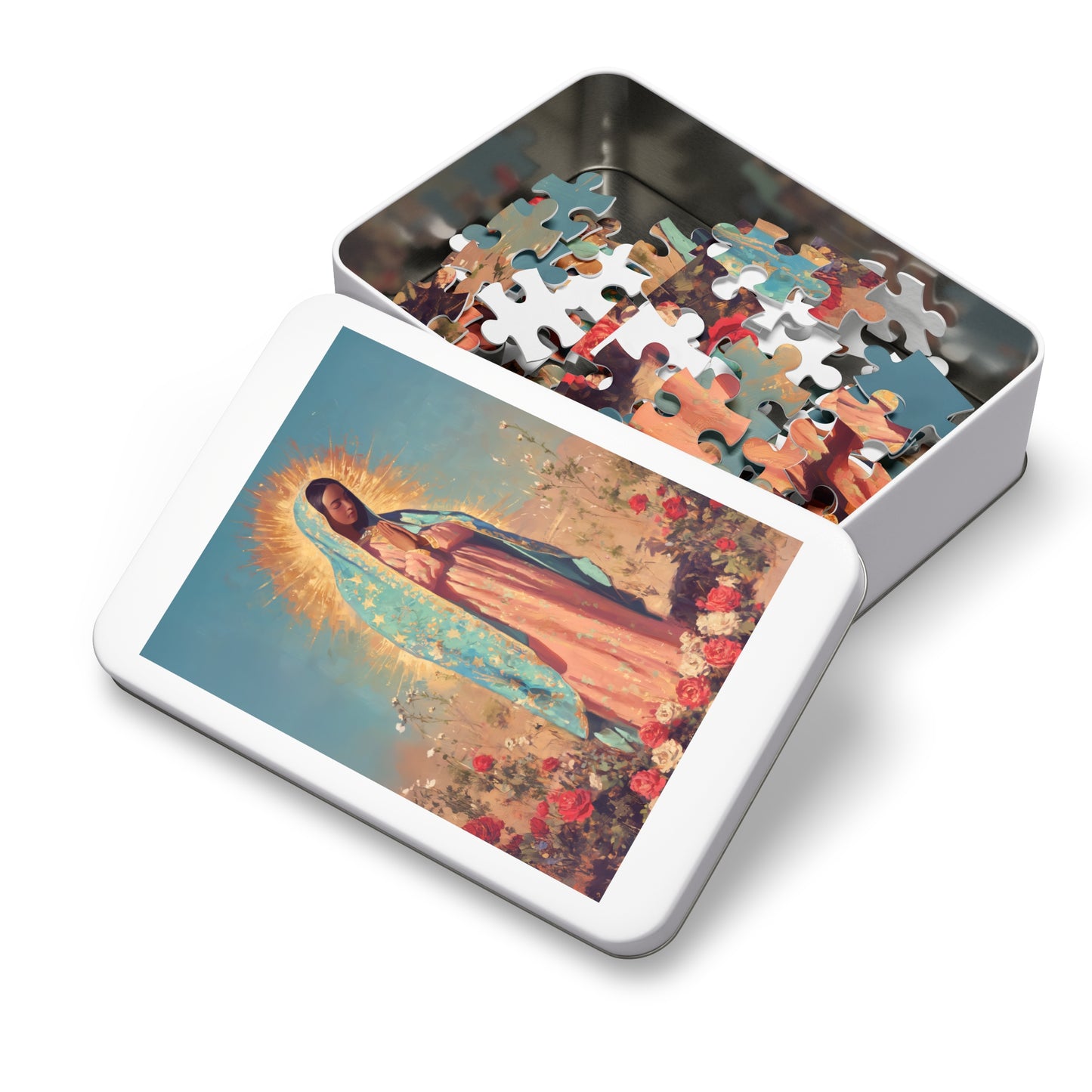 Our Lady of Guadalupe - Puzzle & Keepsake Tin - Religious Jigsaw Puzzle (30, 110, 252, 500,1000-Piece)