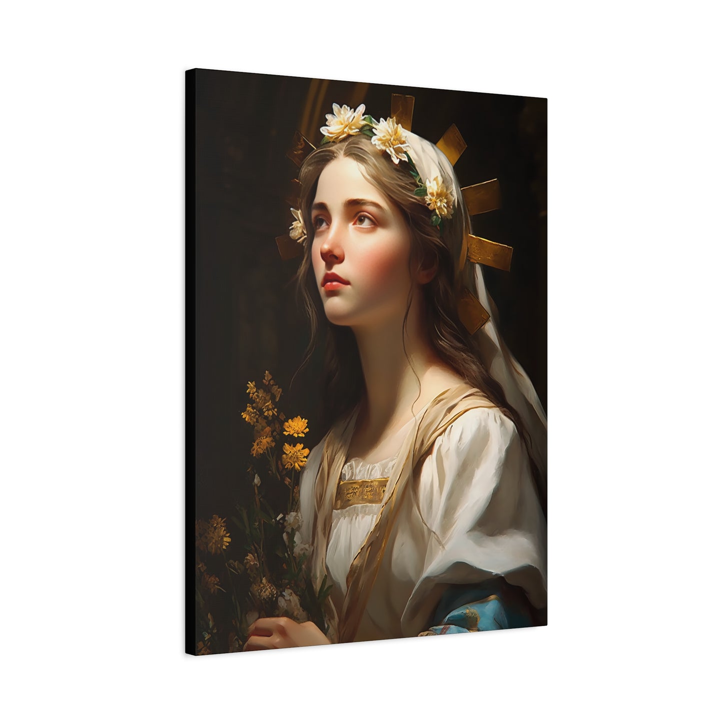 Saint Zita of Lucca - Museum Wrapped Canvas - Sanctified Souls Print - Religious Art for your Home
