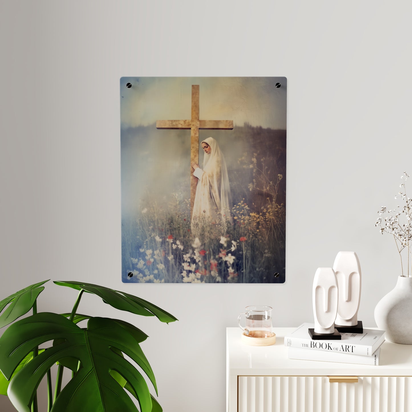 The Feast of the Exaltation of the Holy Cross Wall Art Panel - Ready to Hang Acrylic Print - Catholic Saint Art - Patron Saint Print