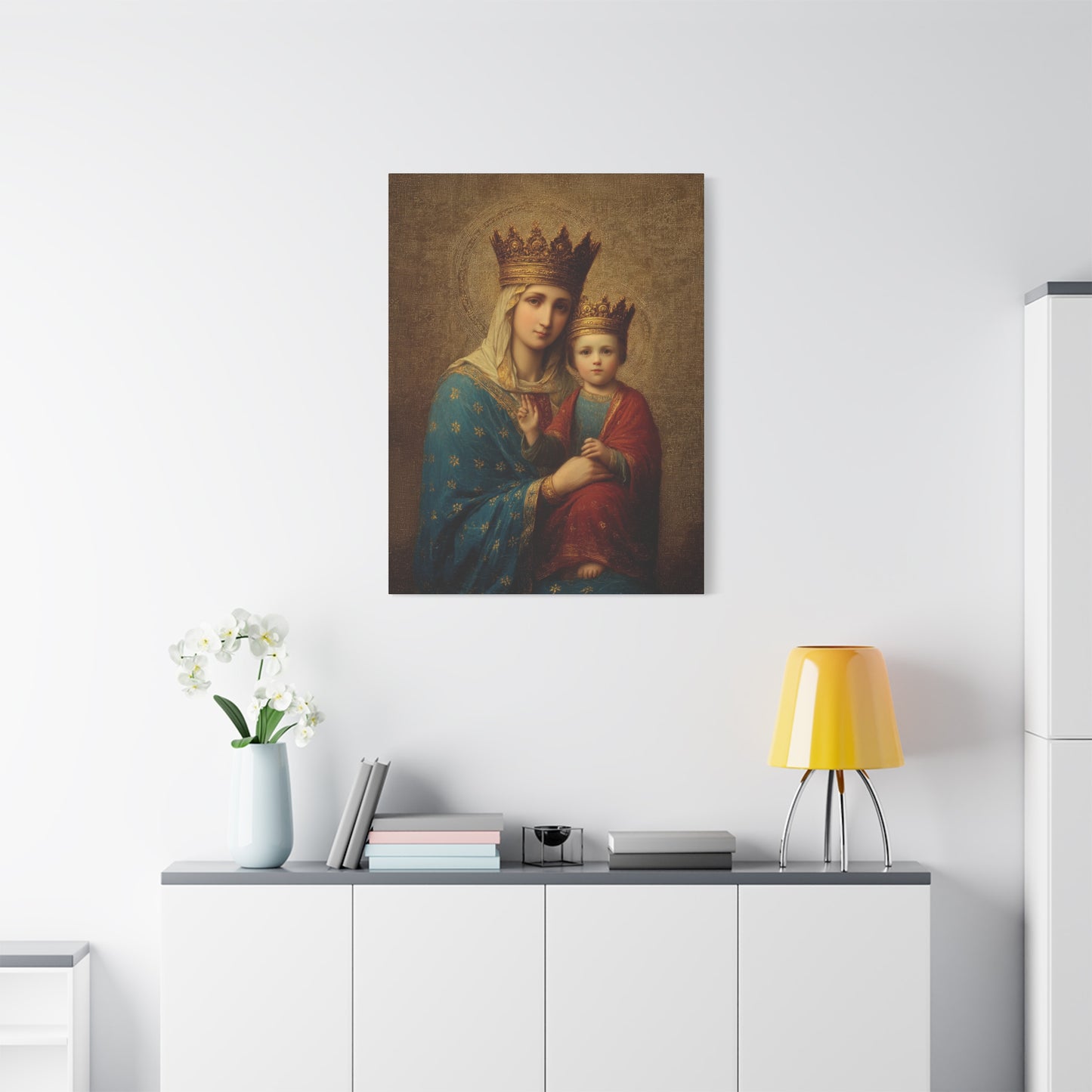 Madonna della Strada - Our Lady of the Way - Museum Wrapped Canvas Print - Multiple Sizes - Catholic Home art Matte Canvas
