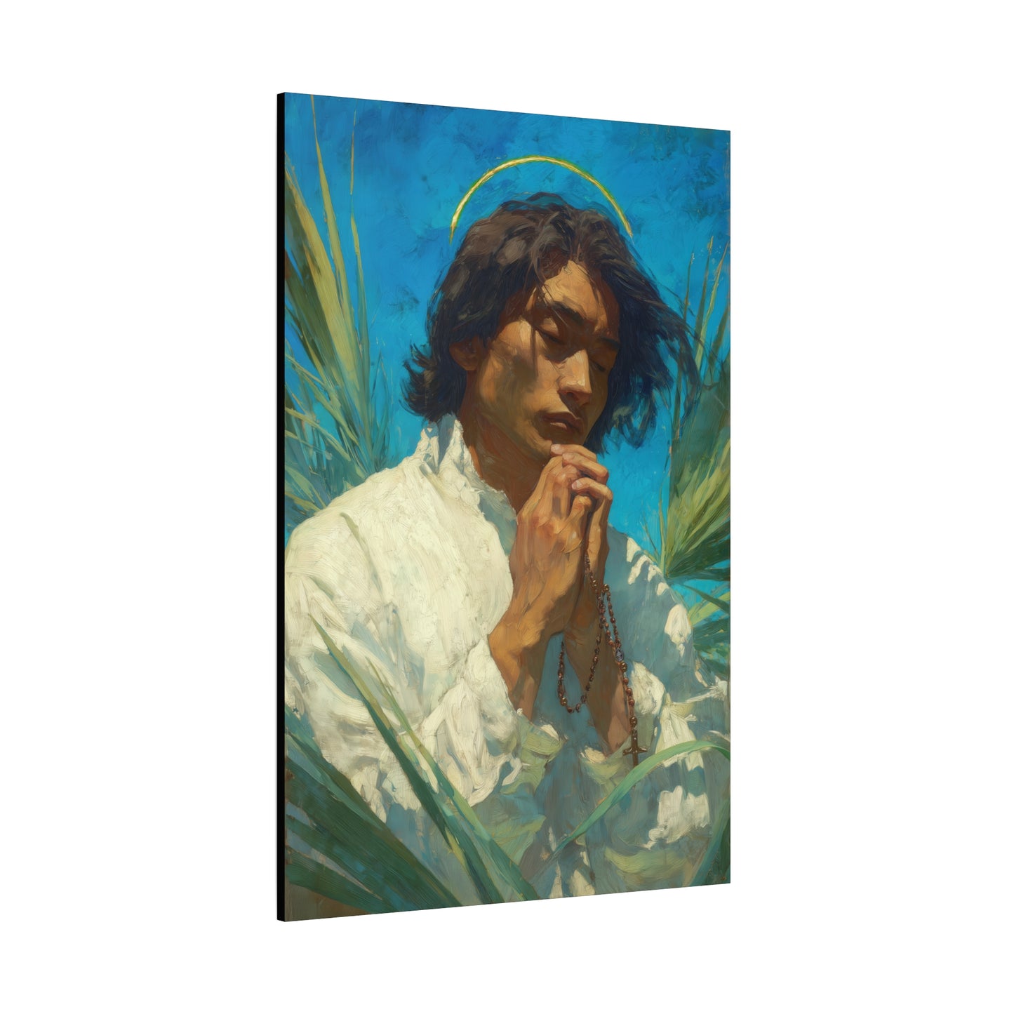 Saint Lorenzo Ruiz - Multiple Sizes - Catholic Home art - Museum Wrapped Canvas - Sanctified Souls Print - Catholic Martyr Art