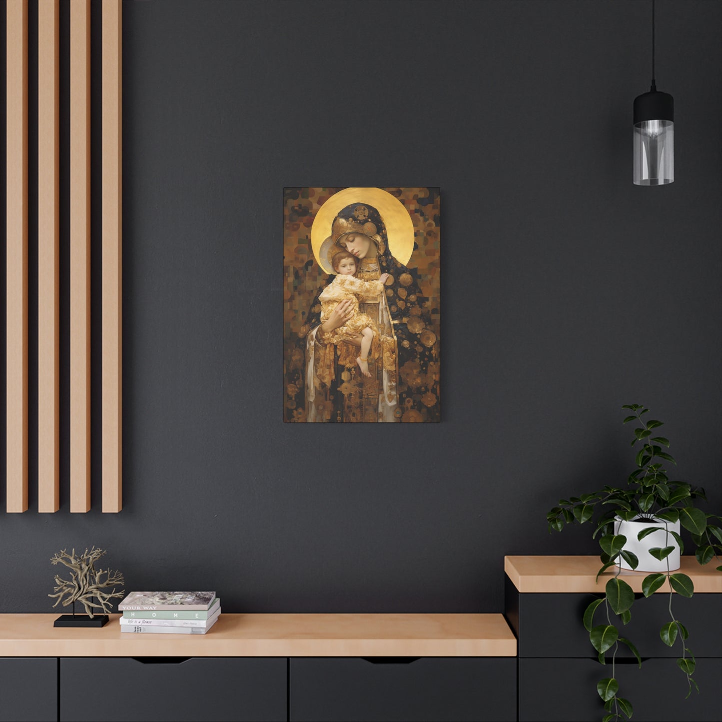 The Light of Love - Museum Wrapped Canvas - Sanctified Souls Print - Religious Art for your Home - The Virgin Mary and The Christ Child
