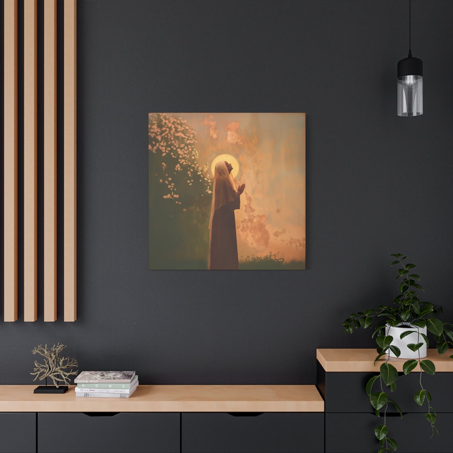 Saint Monica - Museum Wrapped Canvas - Sanctified Souls Print - Religious Art for your Home - Angel Art - Religious