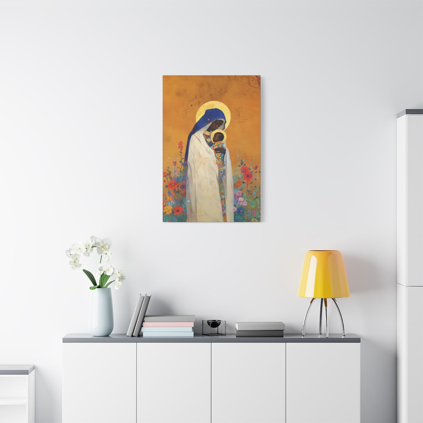 The Divine Embrace- Our Lady of Kibeho's Love - Museum Wrapped Canvas - Print - Religious Art for your Home - Christian print - Religious