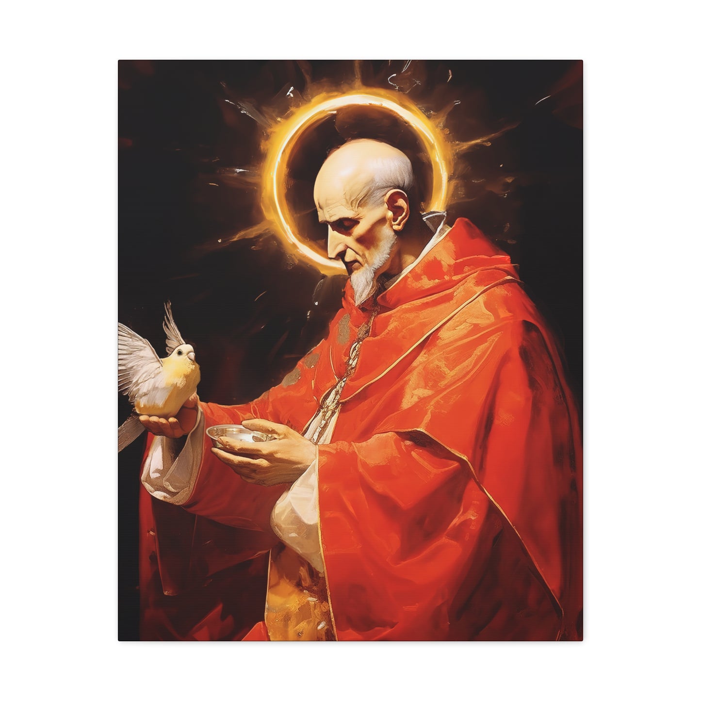 Pope Saint Gregory the Great - Museum Wrapped Canvas - Sanctified Souls Print - Religious Art for your Home