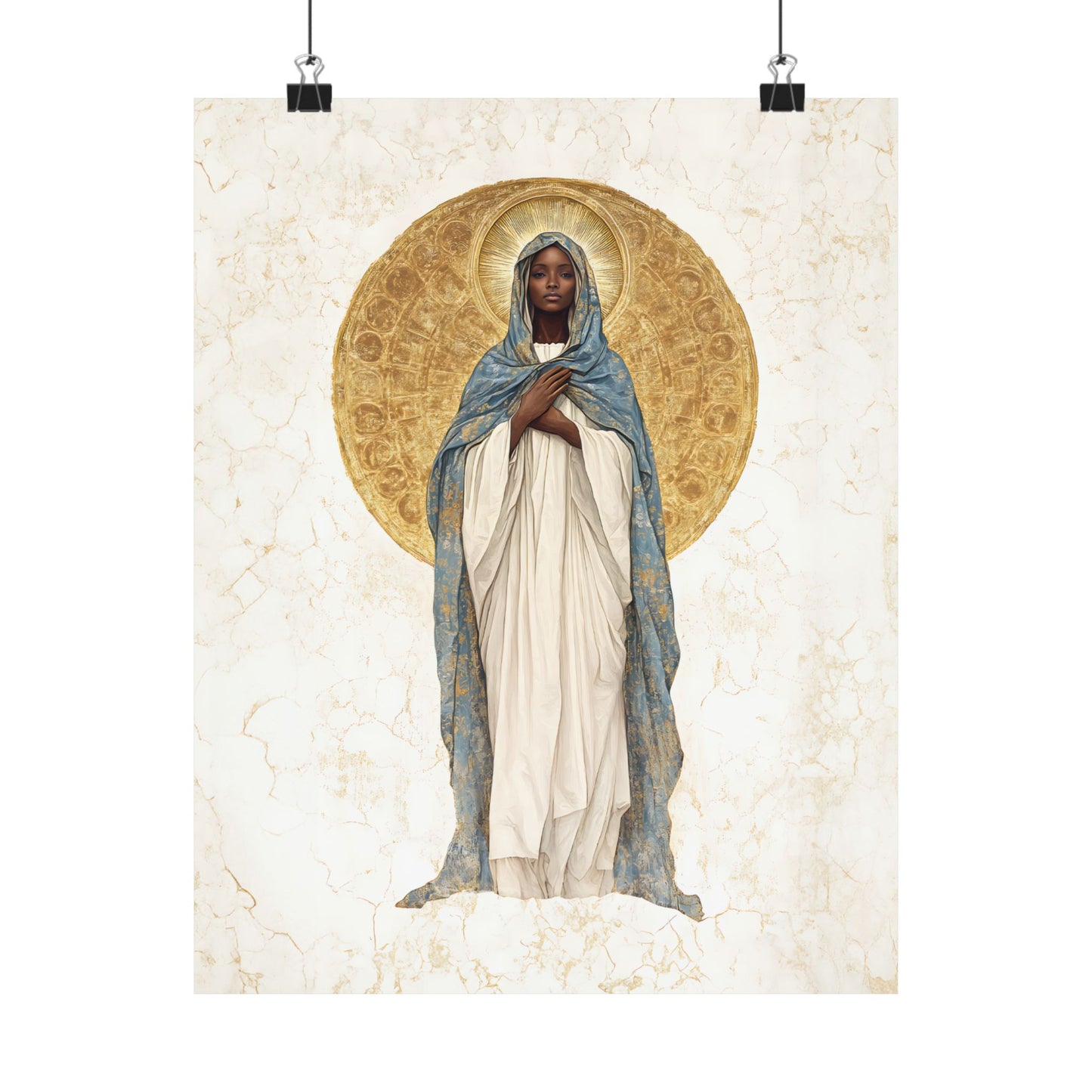 Our Lady of Kibeho- The Vision of Divine Peace - Sanctified Souls Print - Multiple Sizes - Premium Posters - Catholic Art - Christian