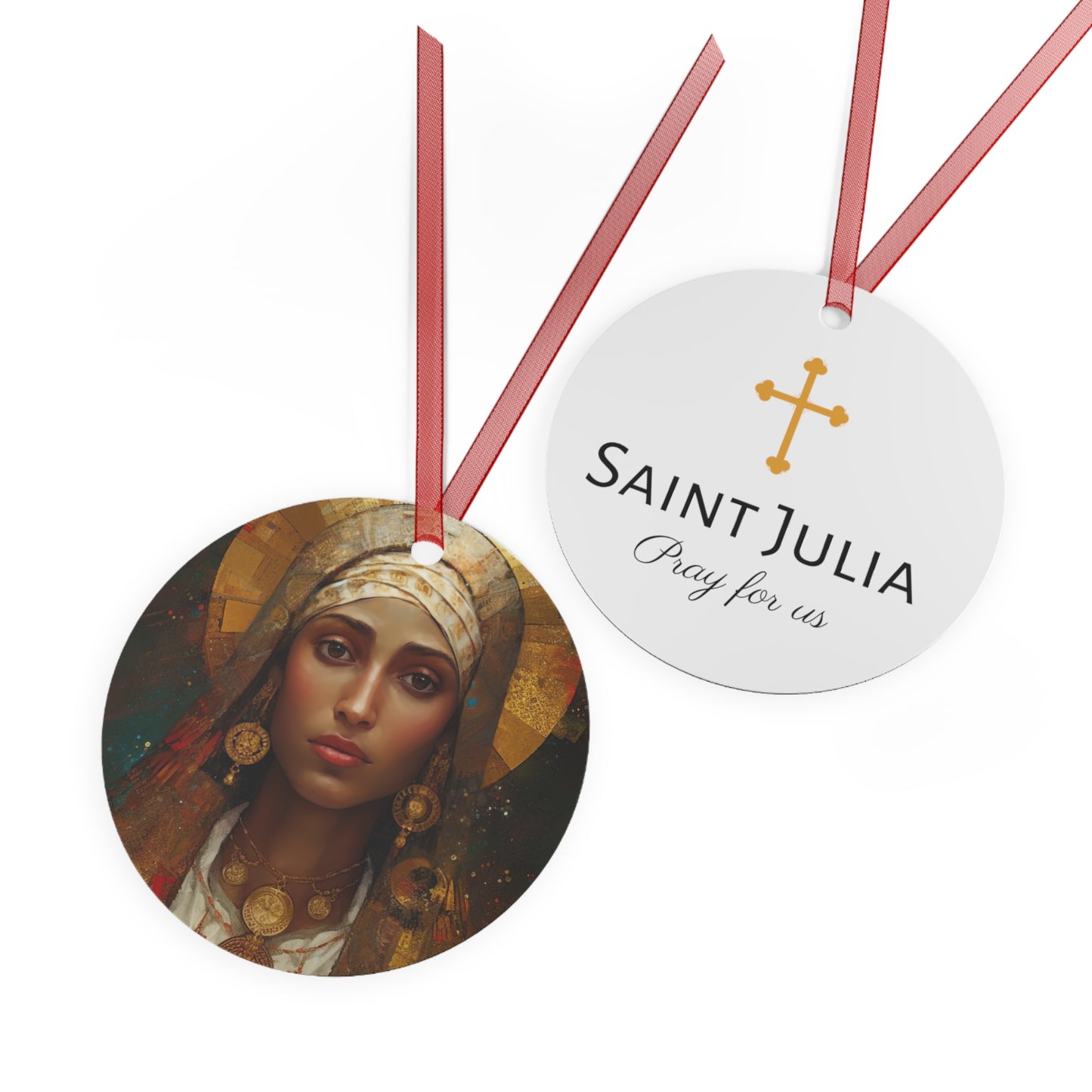 Saint Julia of Carthage - Religious Holiday Christmas Ornament and Keepsake - Double sided Keepsake Religious Ornament