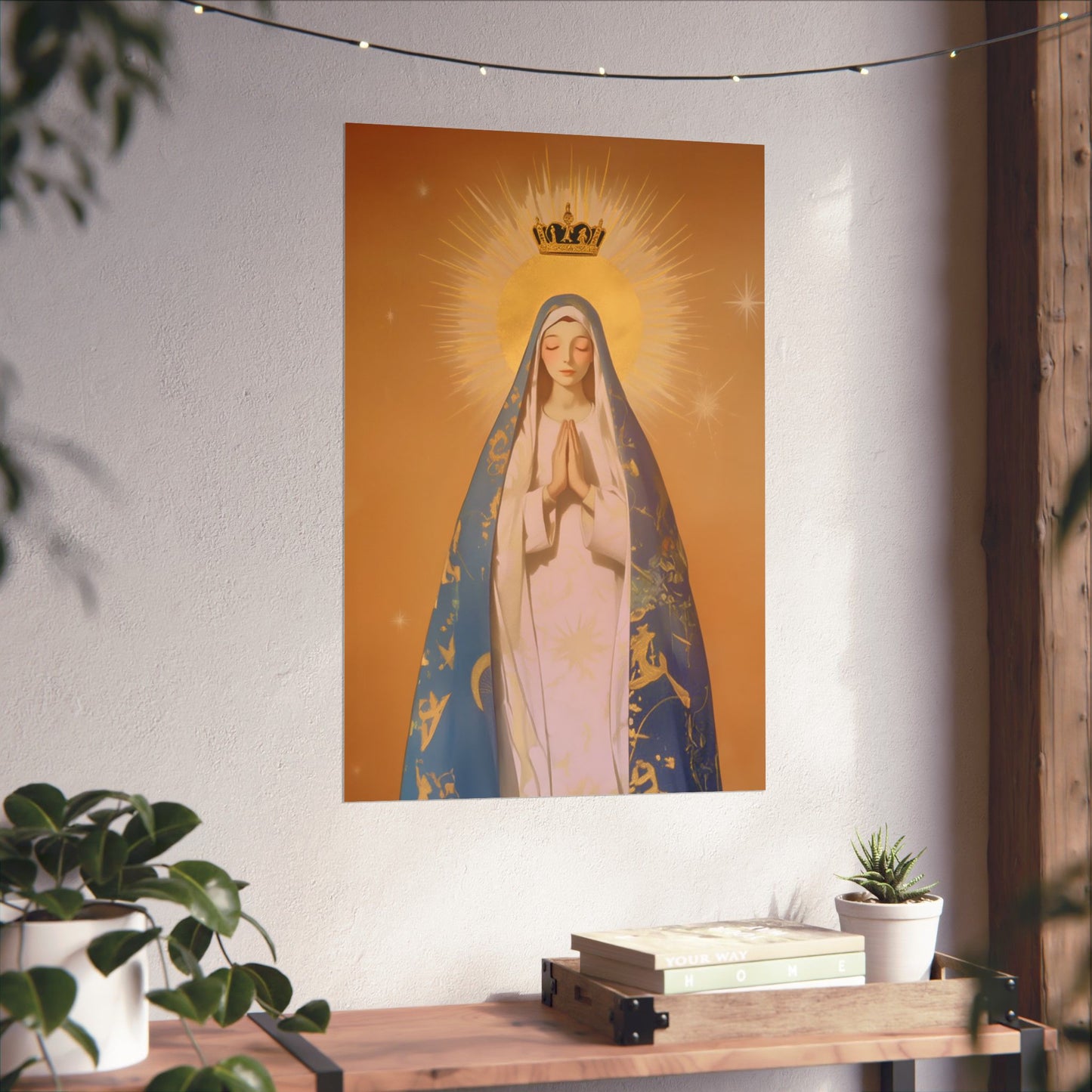 Eternal Glory : Mary's Coronation in Heaven - Sanctified Souls Print - Multiple Sizes - Premium Posters - Catholic Art - Christian