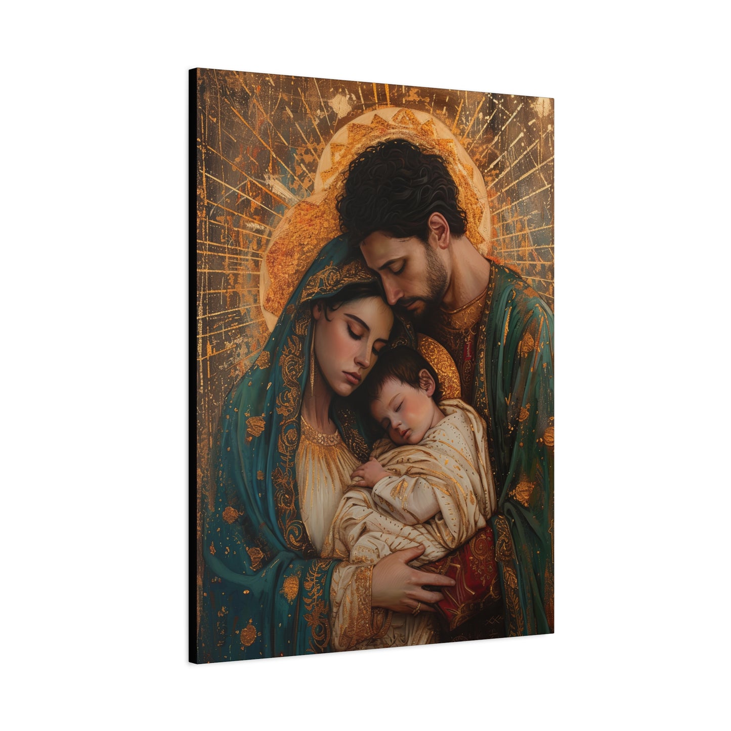 Divine Harmony - The Holy Family - Museum Wrapped Canvas - Sanctified Souls Print - Religious Art - Jesus, Mary and Joseph Art