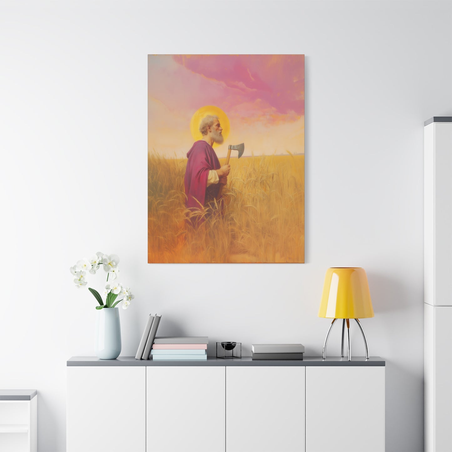 Saint Matthias - Museum Wrapped Canvas - Sanctified Souls Print - Religious Art for your Home - Catholic Patron Saint Art