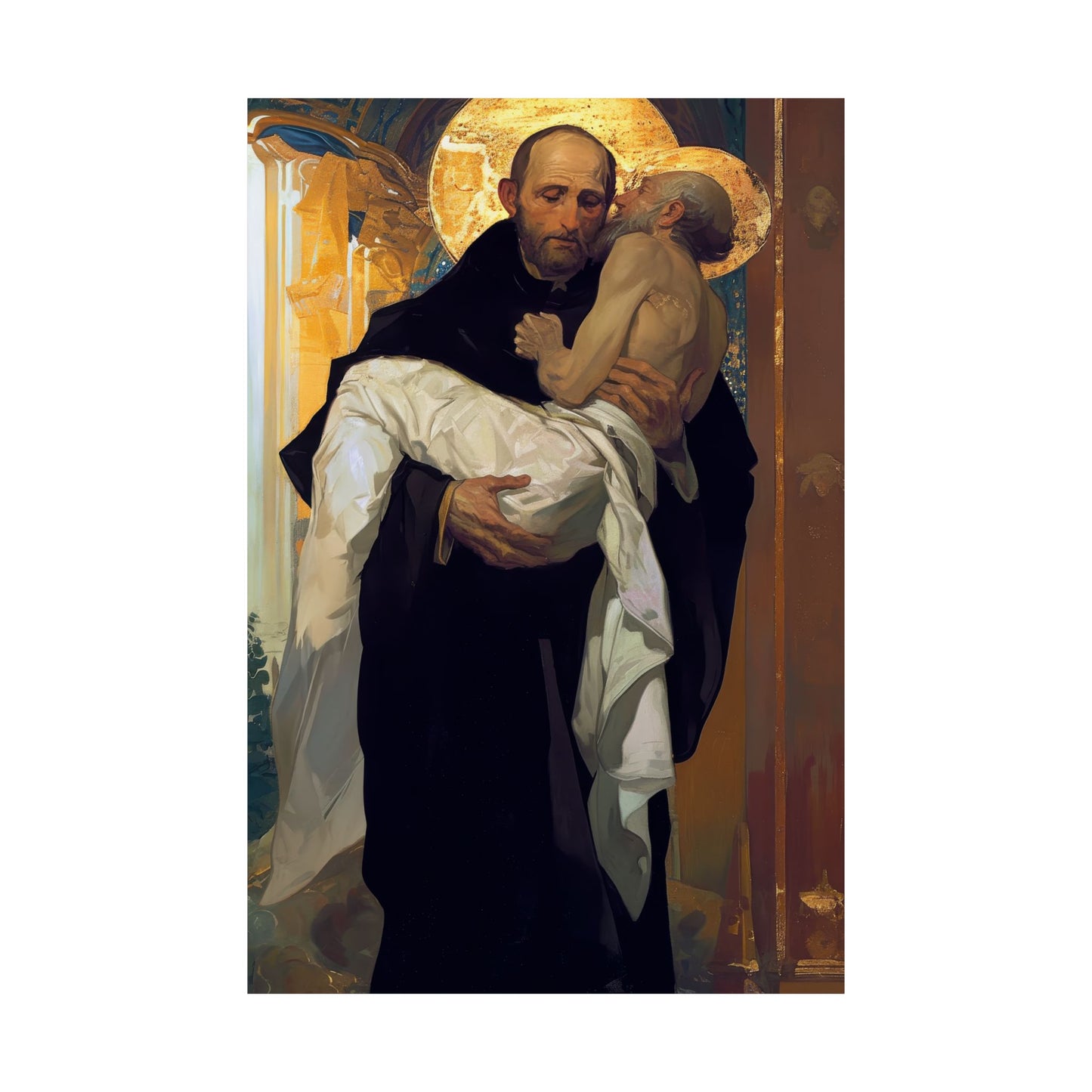 Saint John of God Poster Print - Sanctified Souls Print - Multiple Sizes - Premium Posters - Catholic Art for your home