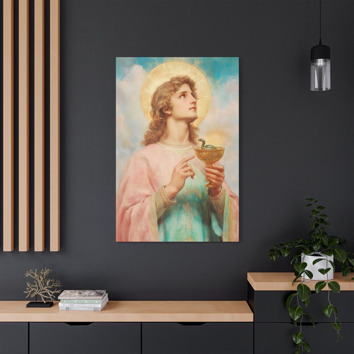 Saint John the Apostle Wrapped Canvas Print - Multiple Sizes - Catholic Home art Matte Canvas, Stretched - Disciple Print