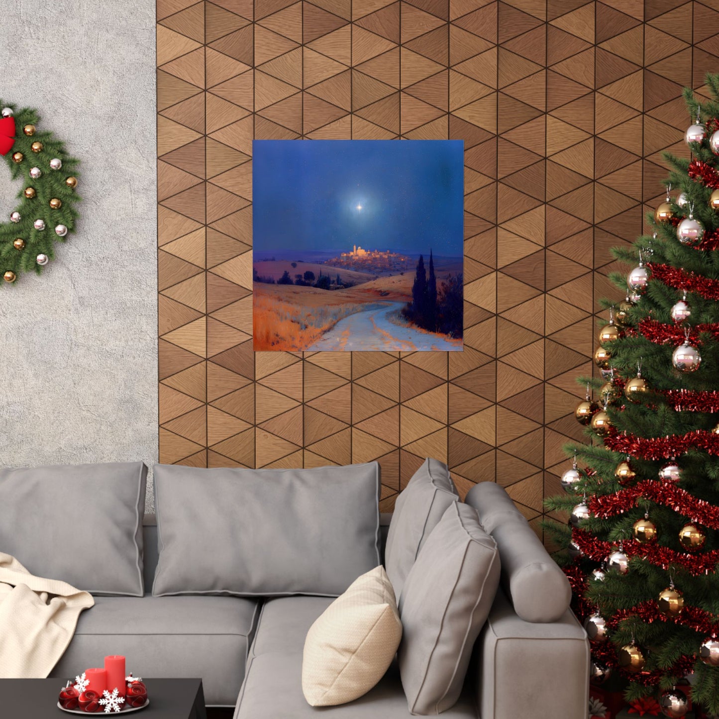 Bethlehem Wrapped in the Light of His Coming - Sanctified Souls Print - Multiple Sizes - Premium Matte Vertical Posters