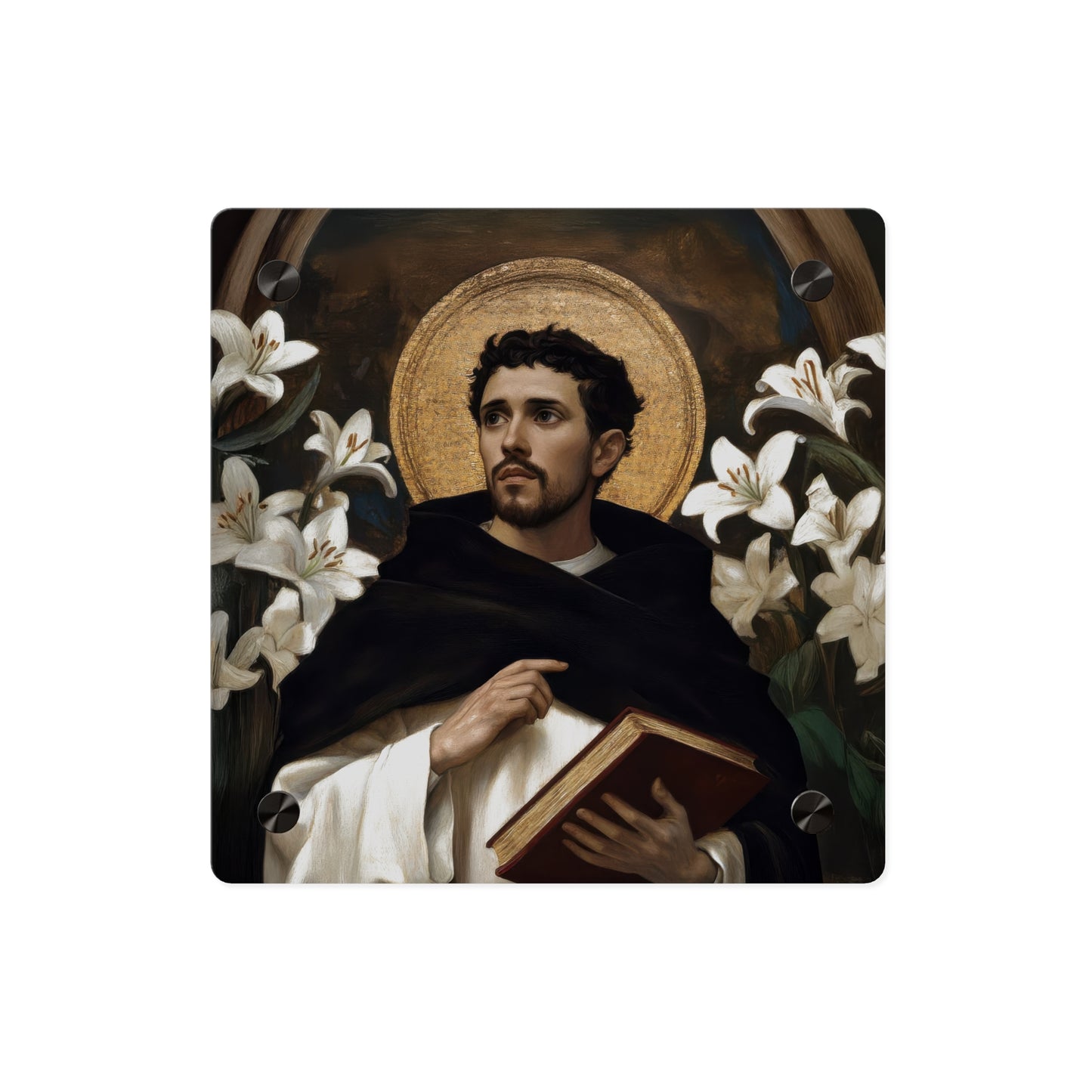 Saint Dominic Wall Art Panel - Ready to Hang Acrylic Print - Catholic Saint Art - Patron Saint Print - No Frame needed