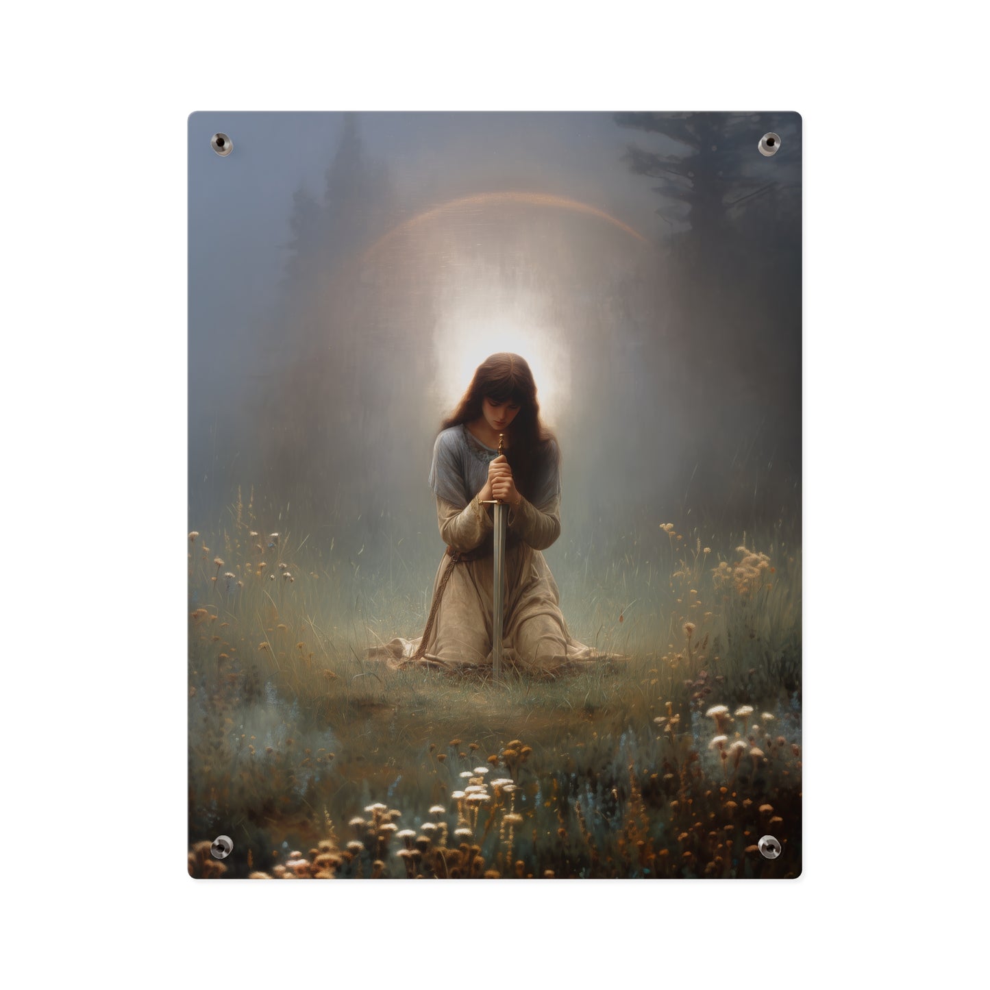 Saint Joan of Arc Wall Art Panel - Ready to Hang Acrylic Print - Catholic Saint Art - Patron Saint Print - No Frame needed