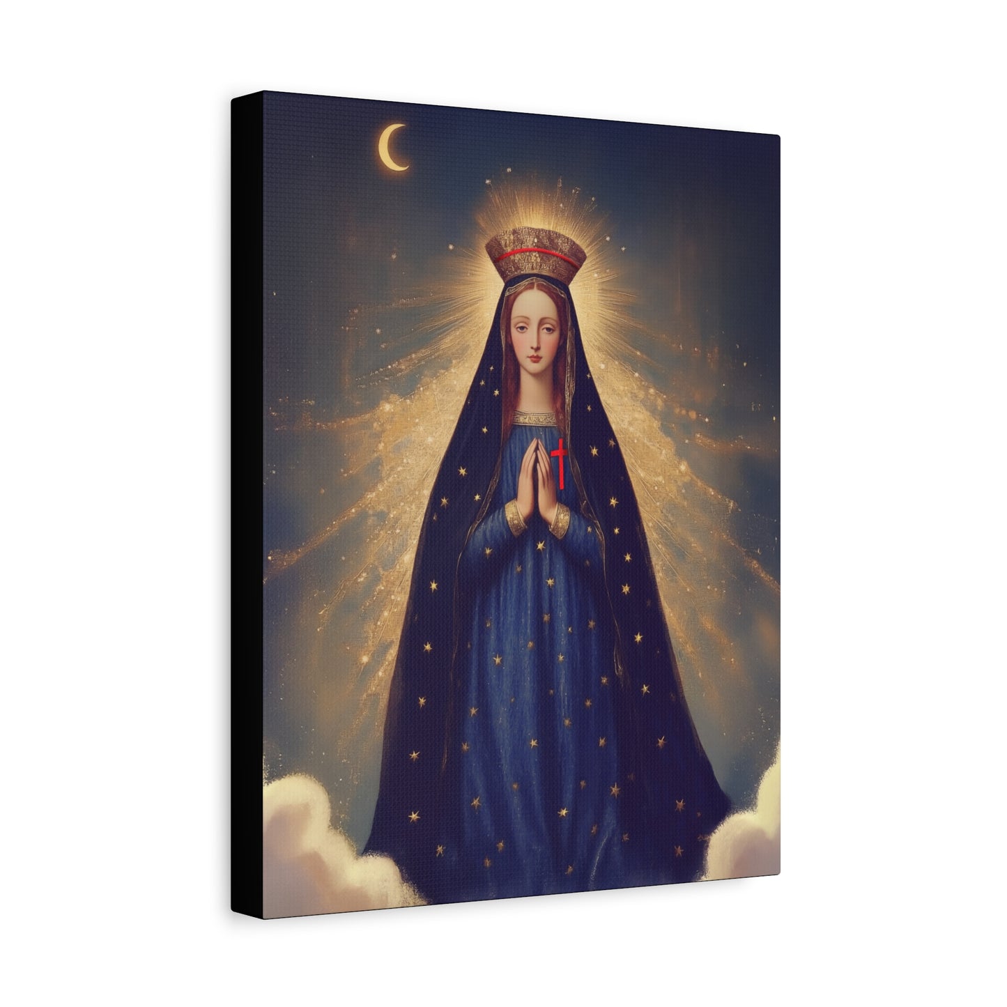 Our Lady of Pontmain - Multiple Sizes - Catholic Home art - Museum Wrapped Canvas - Sanctified Souls Print - Mother Mary Art