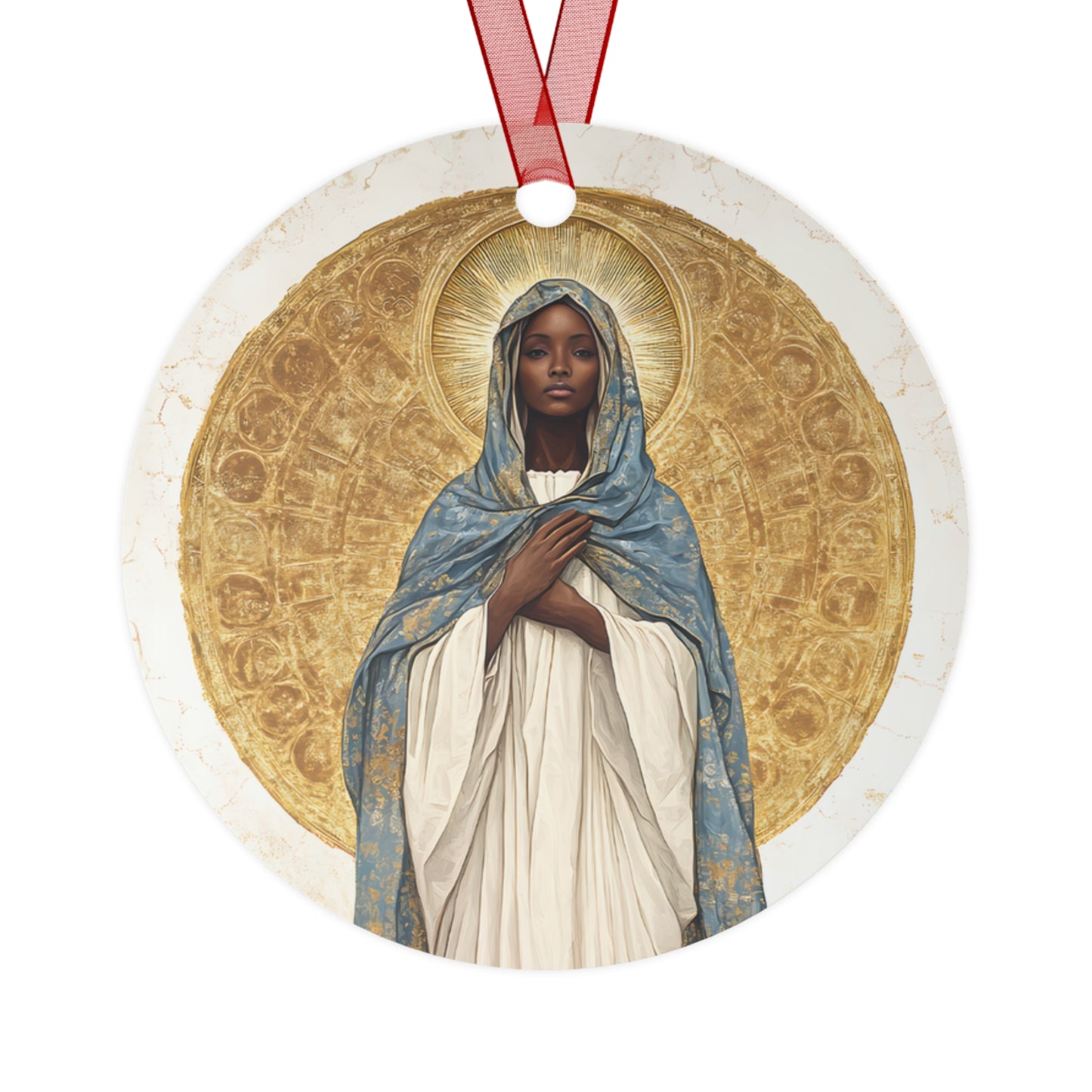 Our Lady of Kibeho- The Vision of Divine Peace Metal Ornament - Religious Holiday Christmas Ornament and Keepsake - Catholic Keepsake