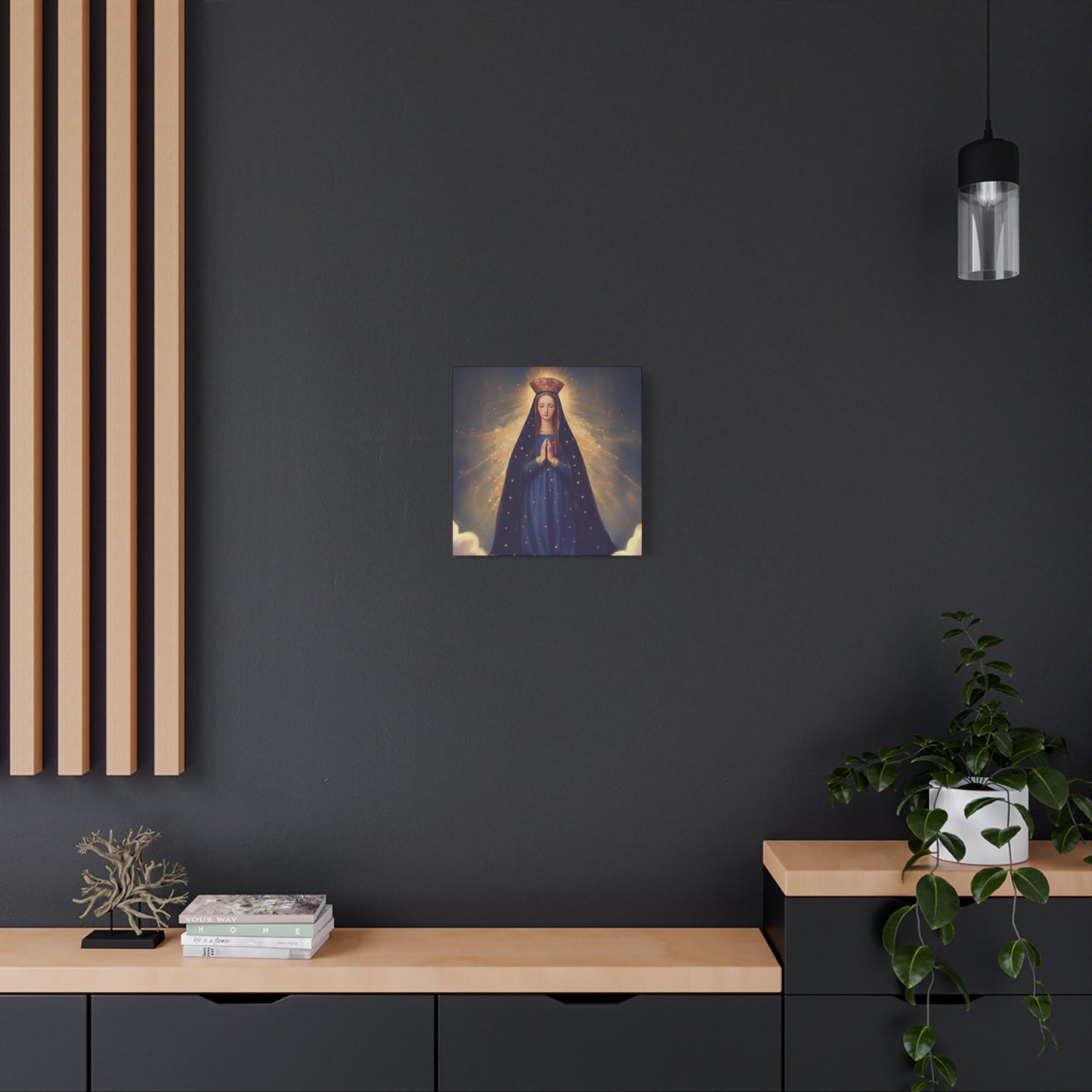 Our Lady of Pontmain - Multiple Sizes - Catholic Home art - Museum Wrapped Canvas - Sanctified Souls Print - Mother Mary Art