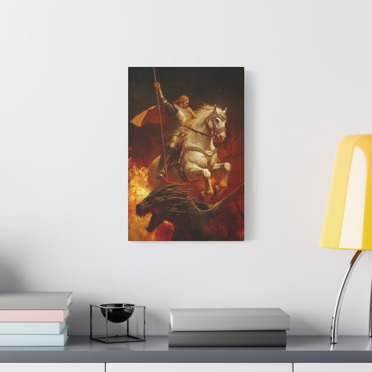 Saint George - Museum Wrapped Canvas - Sanctified Souls Print - Religious Art for your Home - Catholic Patron Saint Art