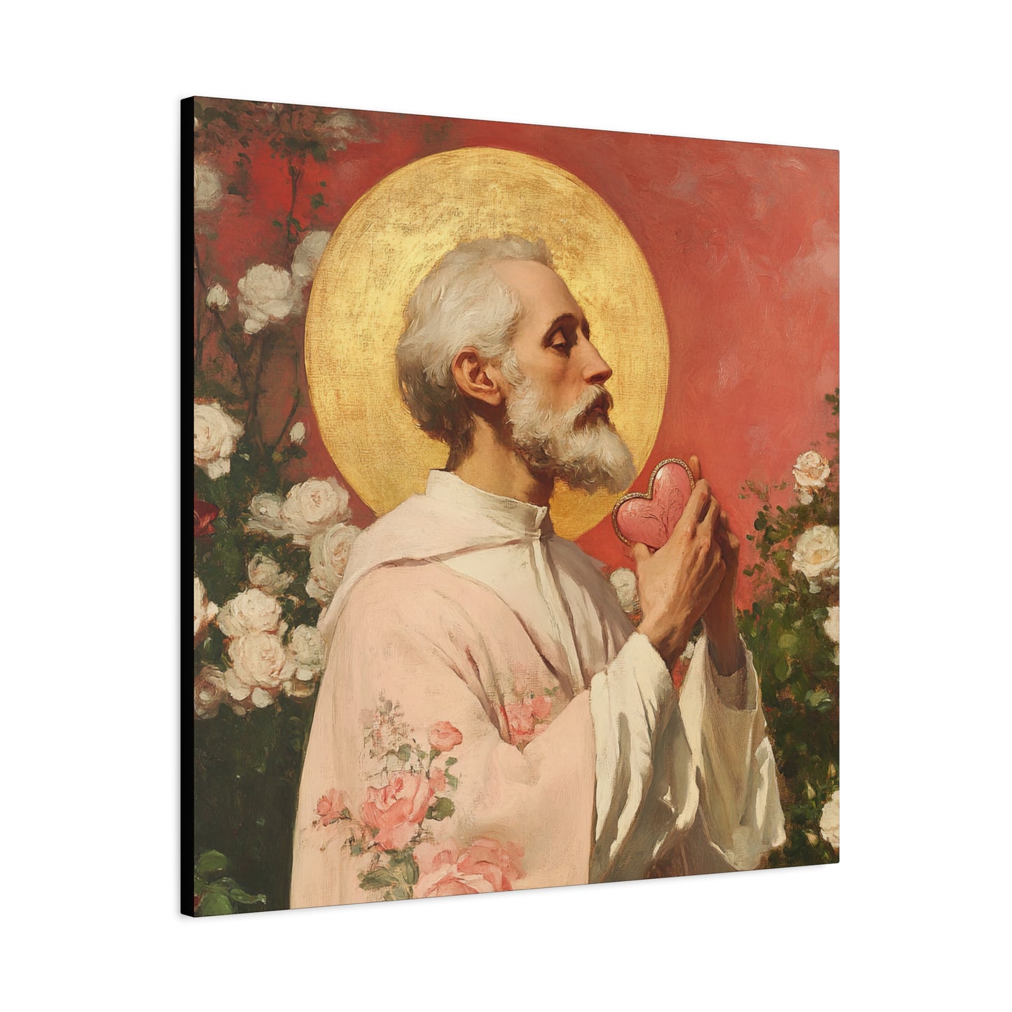 Saint Valentine - Multiple Sizes - Catholic Home art - Museum Wrapped Canvas - Sanctified Souls Print - Catholic Saint Art