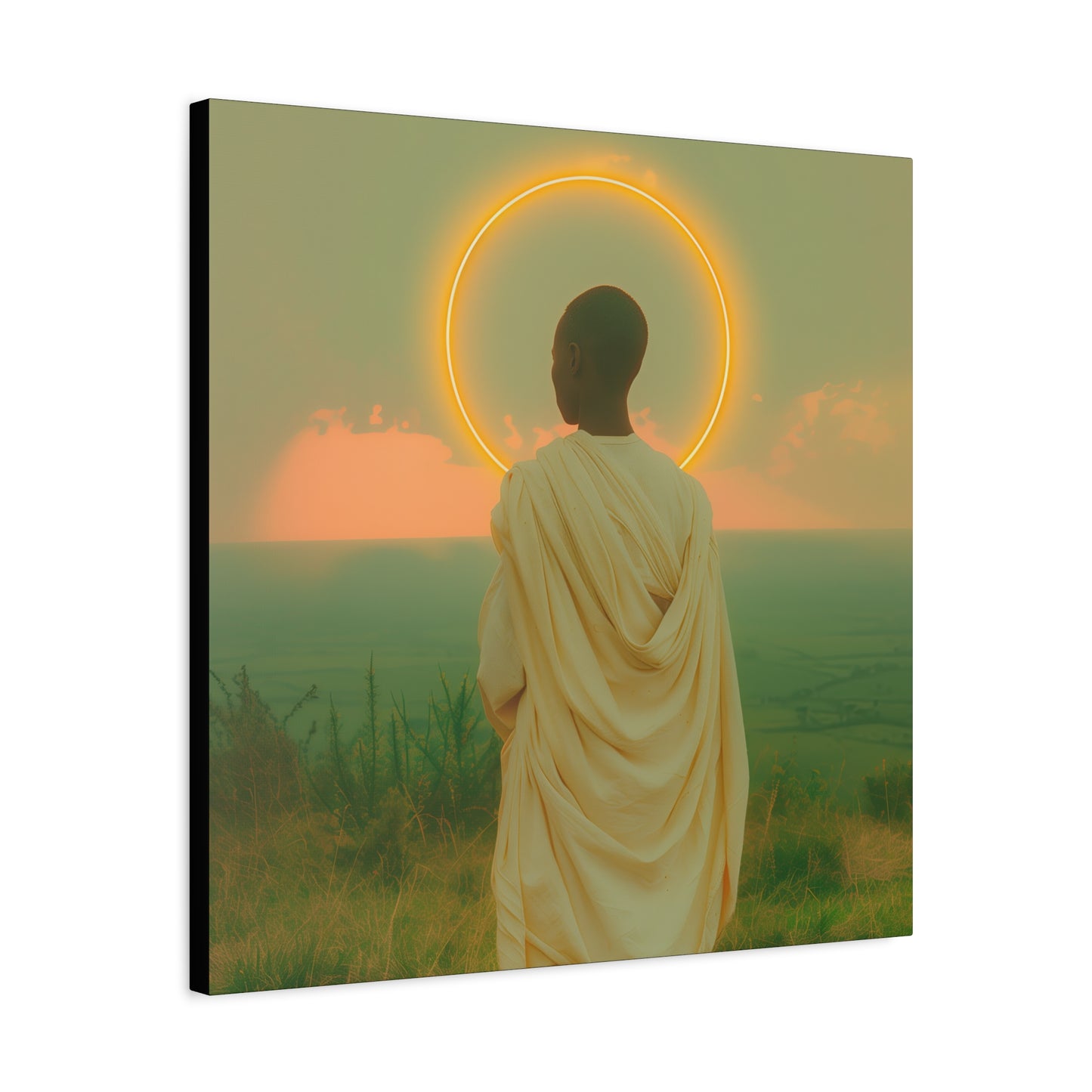 Saint Charles Lwanga - Museum Wrapped Canvas - Sanctified Souls Print - Religious Art for your Home - Catholic Patron Saint Art
