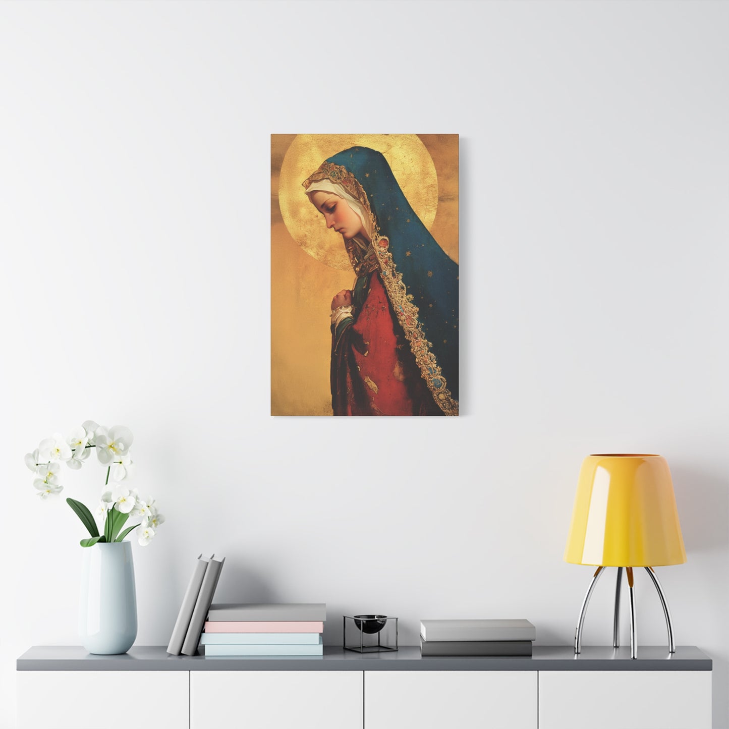 Our Lady of Mercy / Our Lady of Ransom - Multiple Sizes - Catholic Home art - Museum Wrapped Canvas - Sanctified Souls Print - Mother Mary