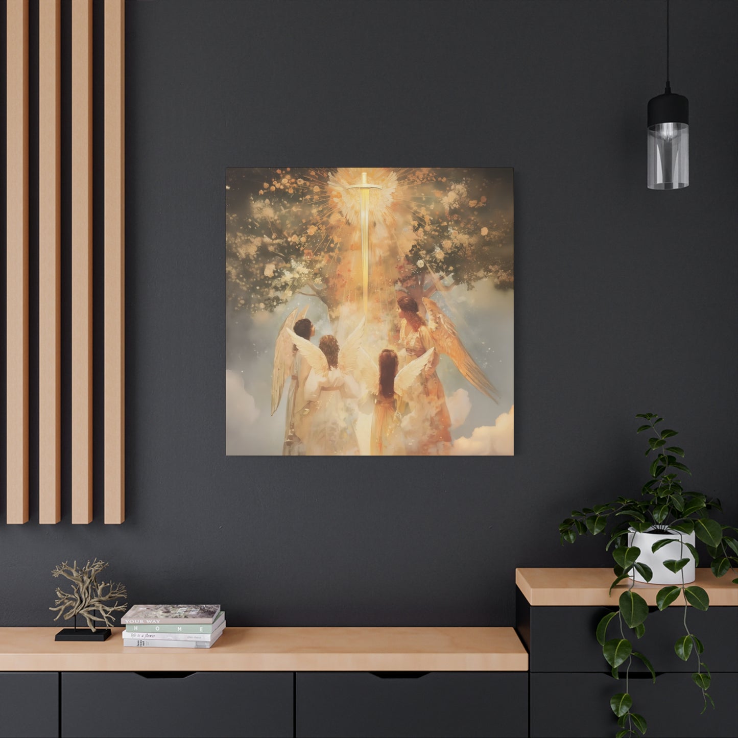 The Watchers of the First Dawn - Guardians of Eden - Gallery Wrapped Canvas - Print - Religious Art for your Home - Catholic Art