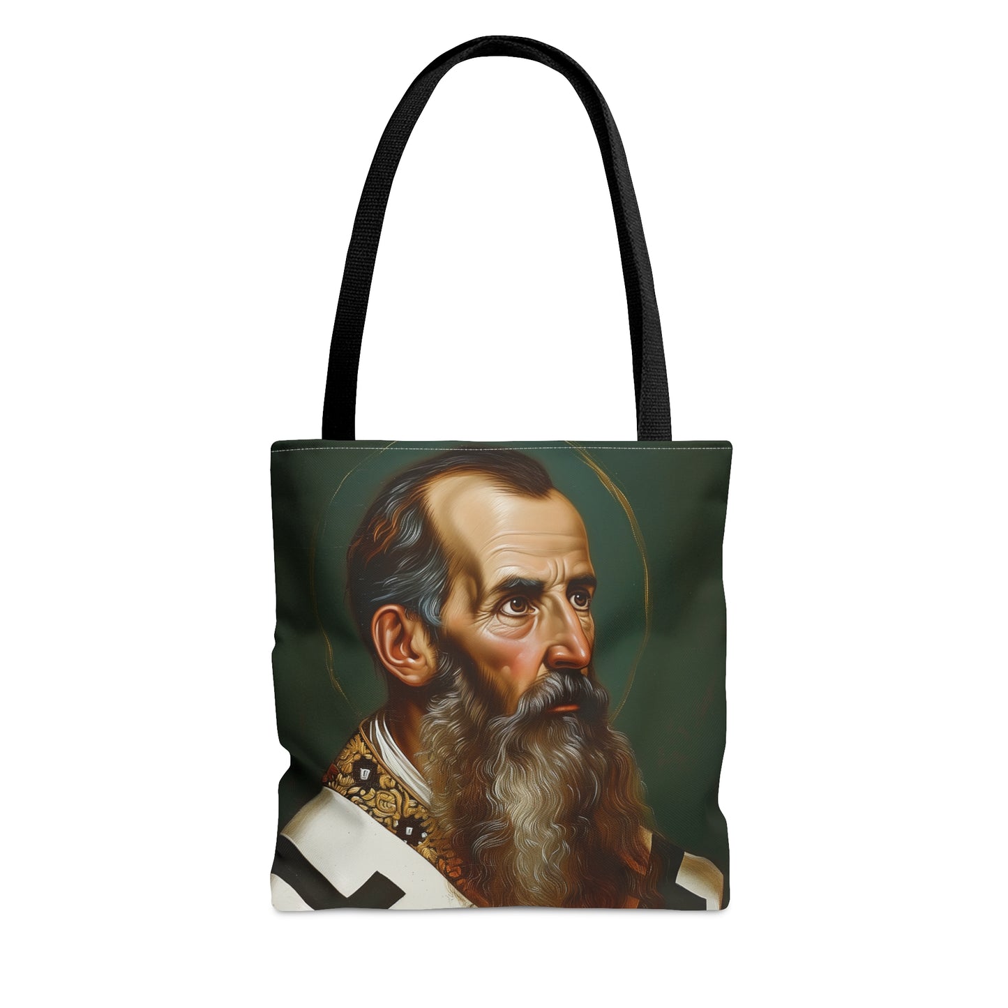 Saint Basil the Great Tote Bag - Purse - Three sizes - Large Medium Small Faith Art Bag - Catholic faith carry-all purse - Double Sided
