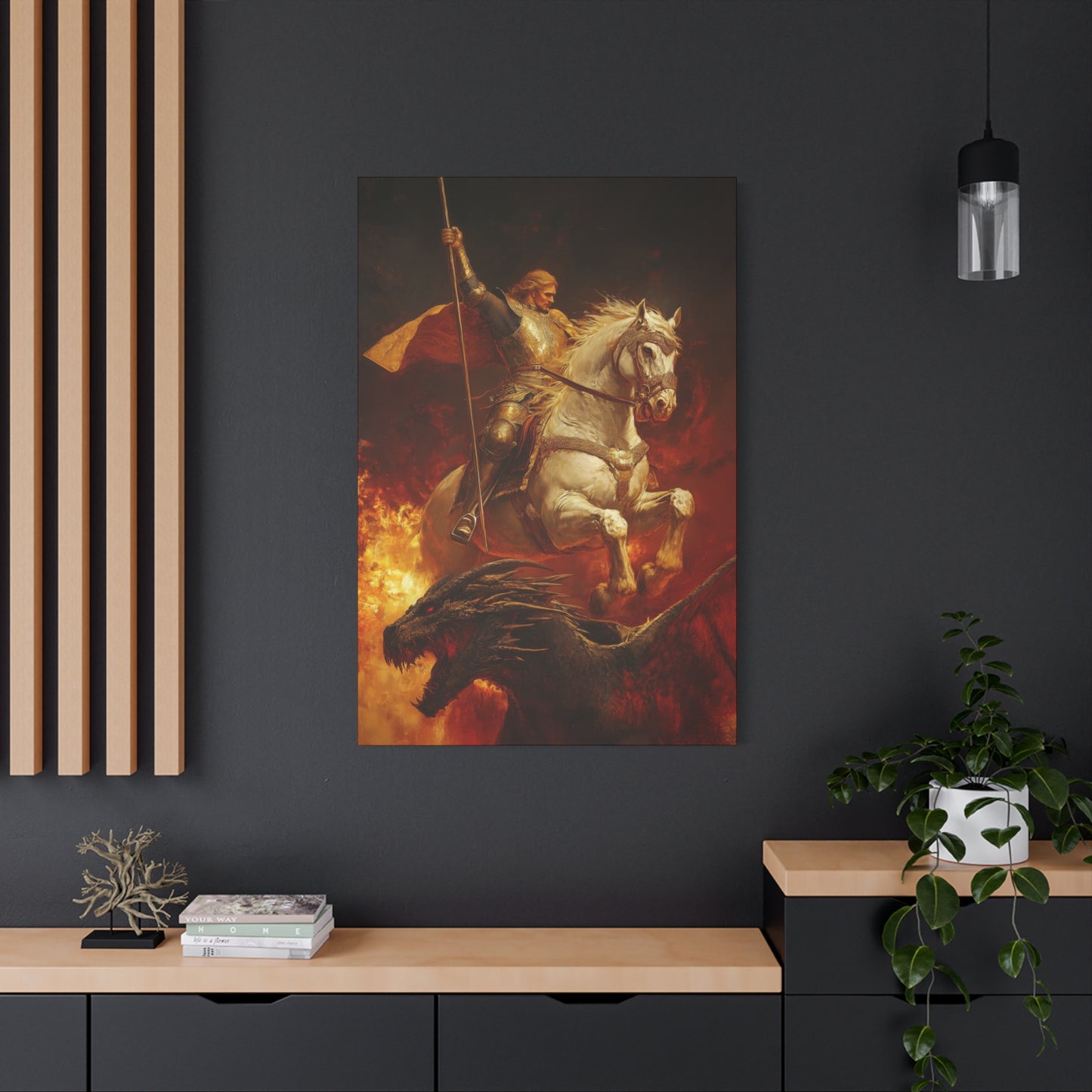 Saint George - Museum Wrapped Canvas - Sanctified Souls Print - Religious Art for your Home - Catholic Patron Saint Art
