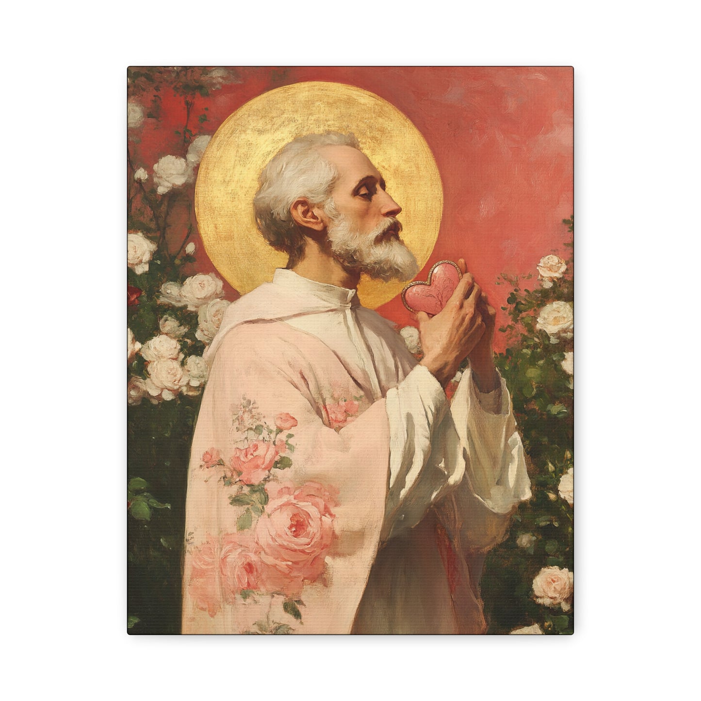Saint Valentine - Multiple Sizes - Catholic Home art - Museum Wrapped Canvas - Sanctified Souls Print - Catholic Saint Art