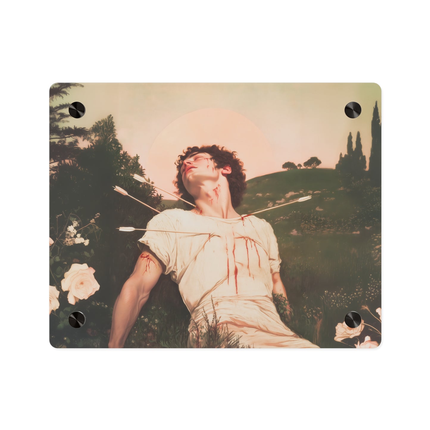 Saint Sebastian Wall Art Panel - Ready to Hang Acrylic Print - Catholic Saint Art - Patron Saint Print - No Frame needed