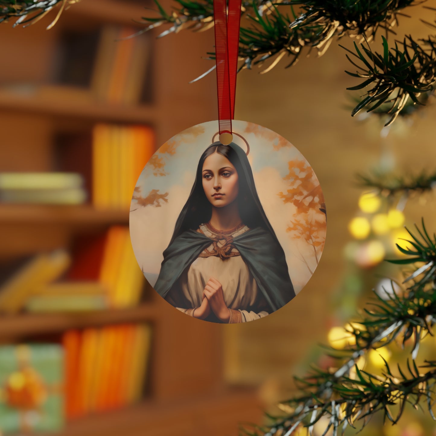 Saint Kateri Tekakwitha - Religious Holiday Christmas Ornament and Keepsake - Double sided Religious Ornament