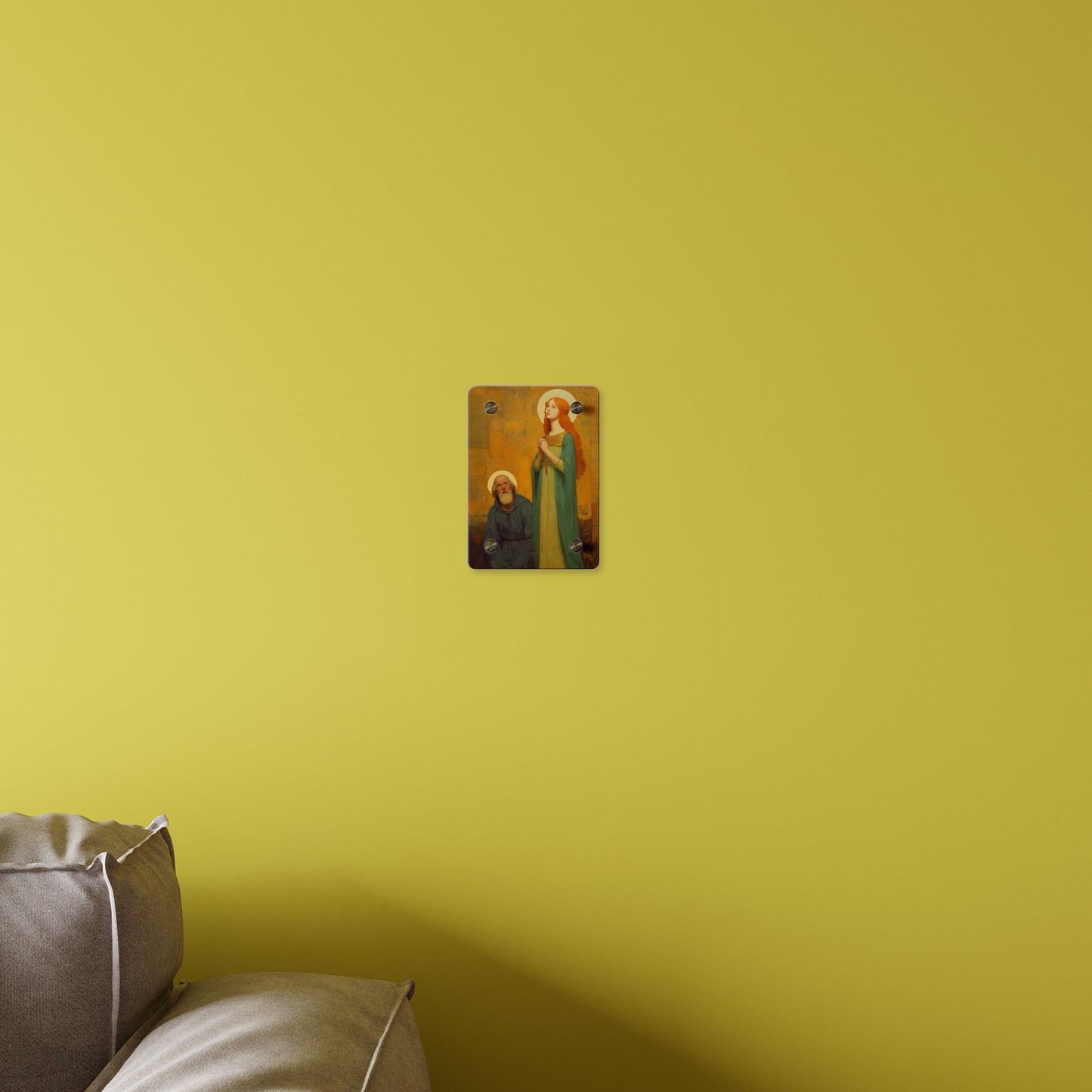 Saints Cyprian and Justina Wall Art Panel - Ready to Hang Acrylic Print - Catholic Saint Art - Patron Saint Print - Martyr Art