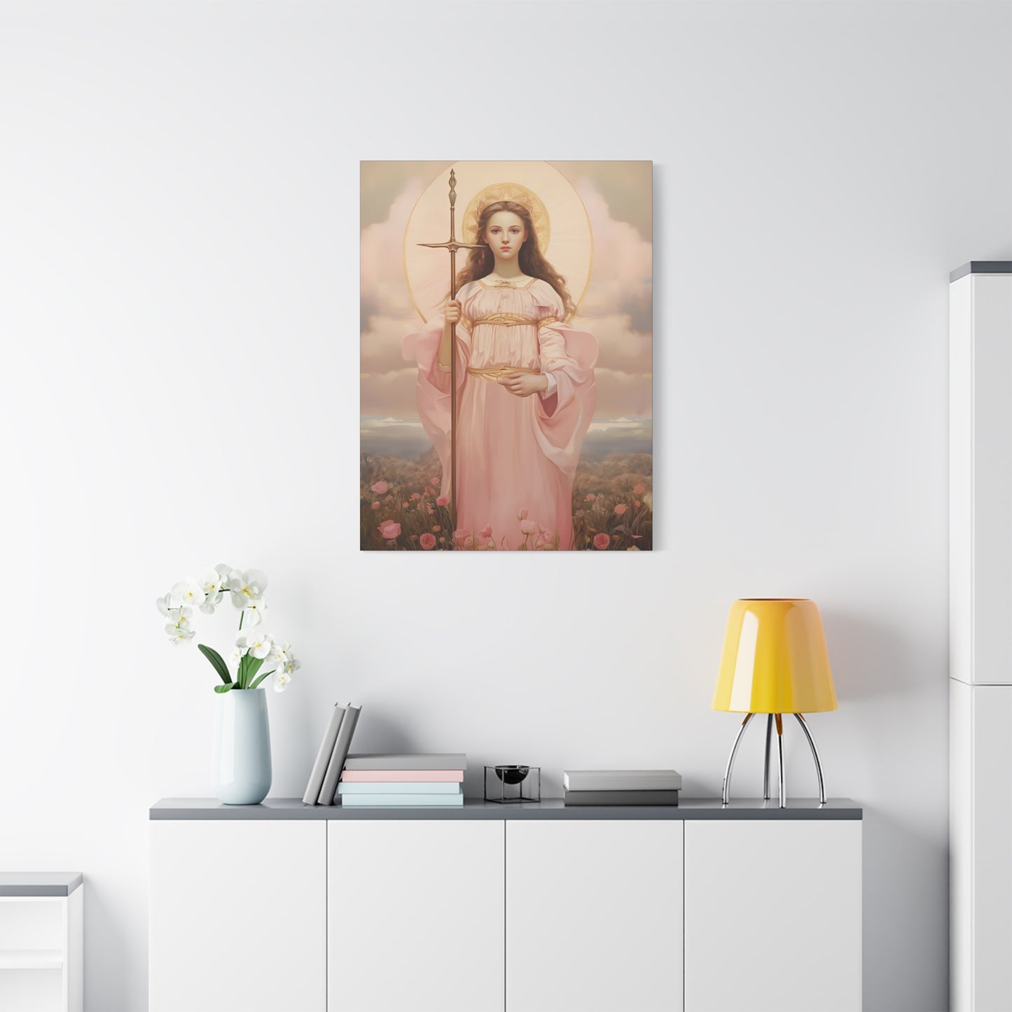 Saint Philomena Canvas Print - Multiple Sizes - Catholic Home art - Museum Wrapped Canvas - Sanctified Souls Print