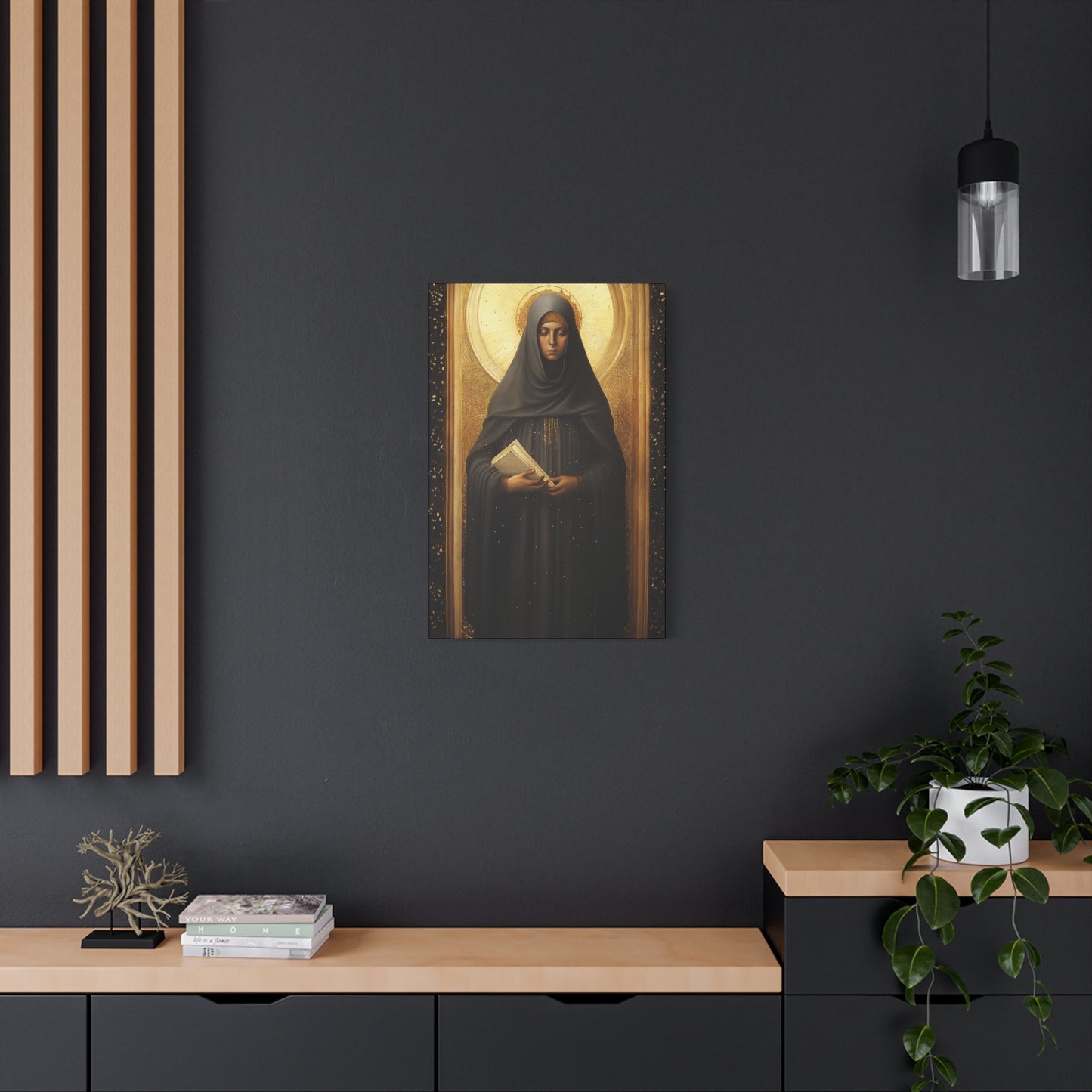 Saint Monica of Hippo - Museum Wrapped Canvas - Sanctified Souls Print - Religious Art for your Home