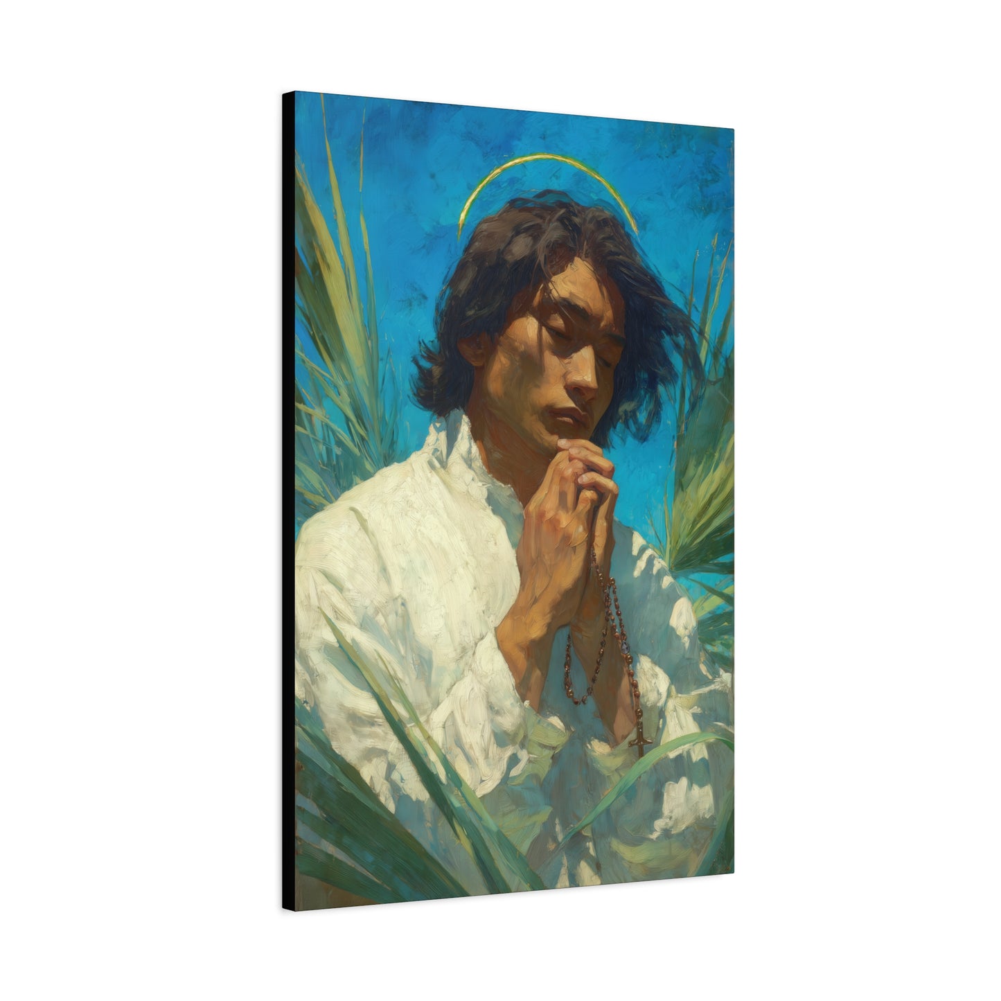 Saint Lorenzo Ruiz - Multiple Sizes - Catholic Home art - Museum Wrapped Canvas - Sanctified Souls Print - Catholic Martyr Art