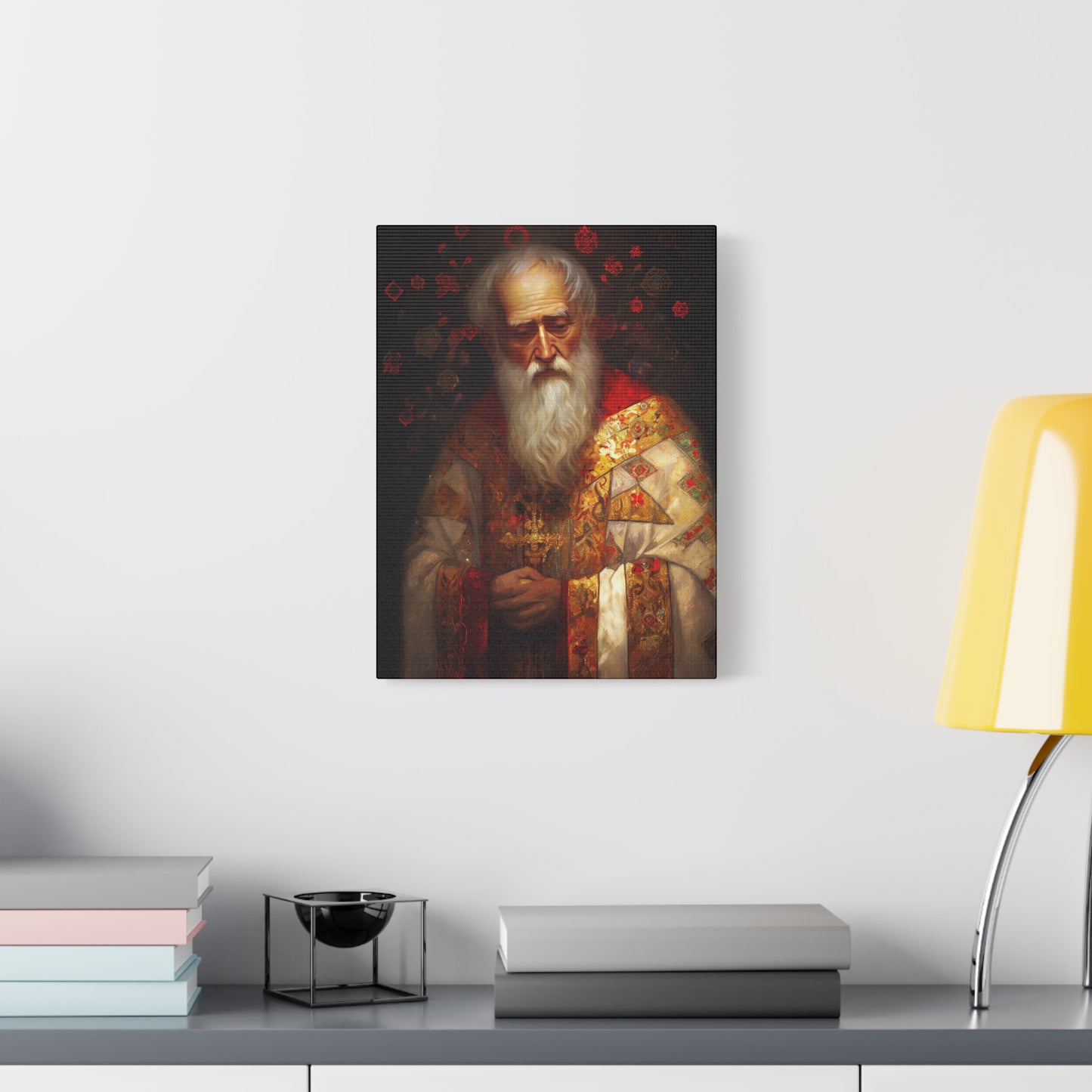 Saint Nicholas - Museum Wrapped Canvas - Sanctified Souls Print - Religious Art for your Home - Father Christmas - Catholic Christmas