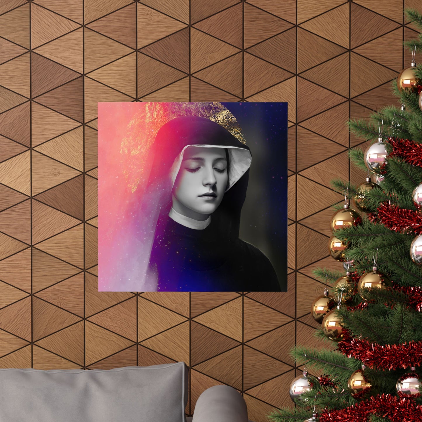 Saint Faustina Kowalska Poster Print - Sanctified Souls Print - Multiple Sizes - Premium Posters - Catholic Art for your home