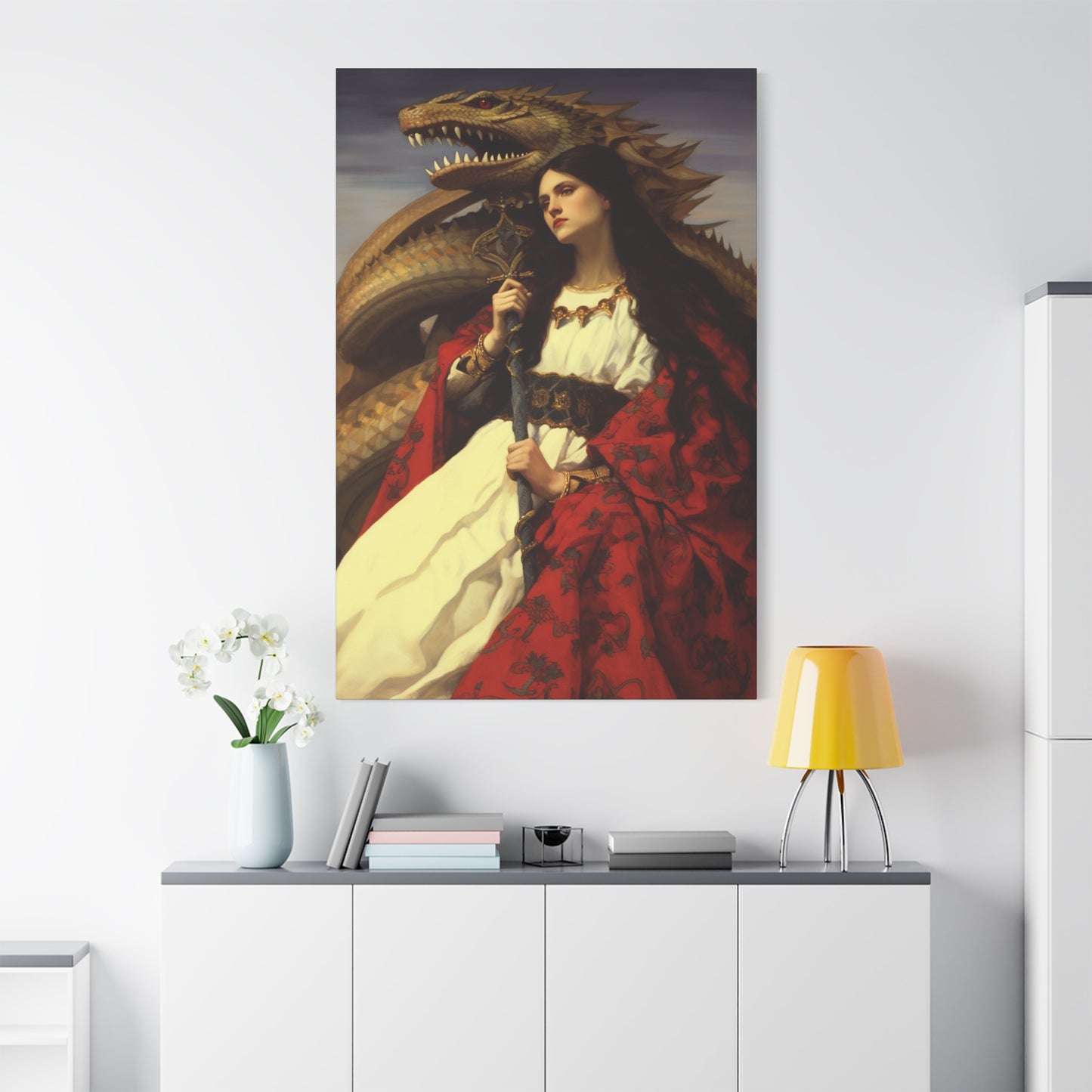 Saint Martha of Bethany Canvas Print - Multiple Sizes - Catholic Home art - Museum Wrapped Canvas - Sanctified Souls Print